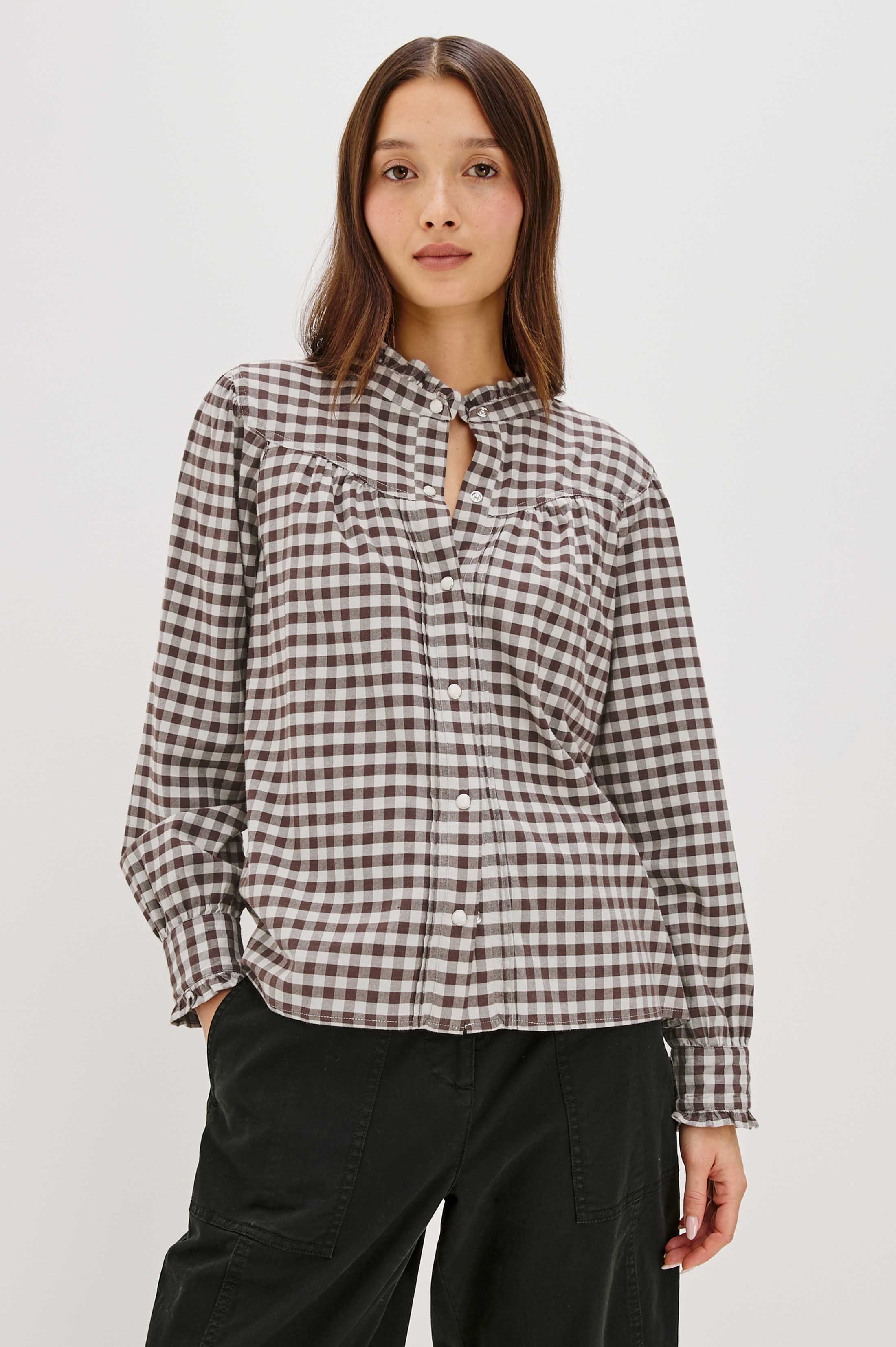 ALANNA SHIRT - CHOCOLATE CHIP – Rails