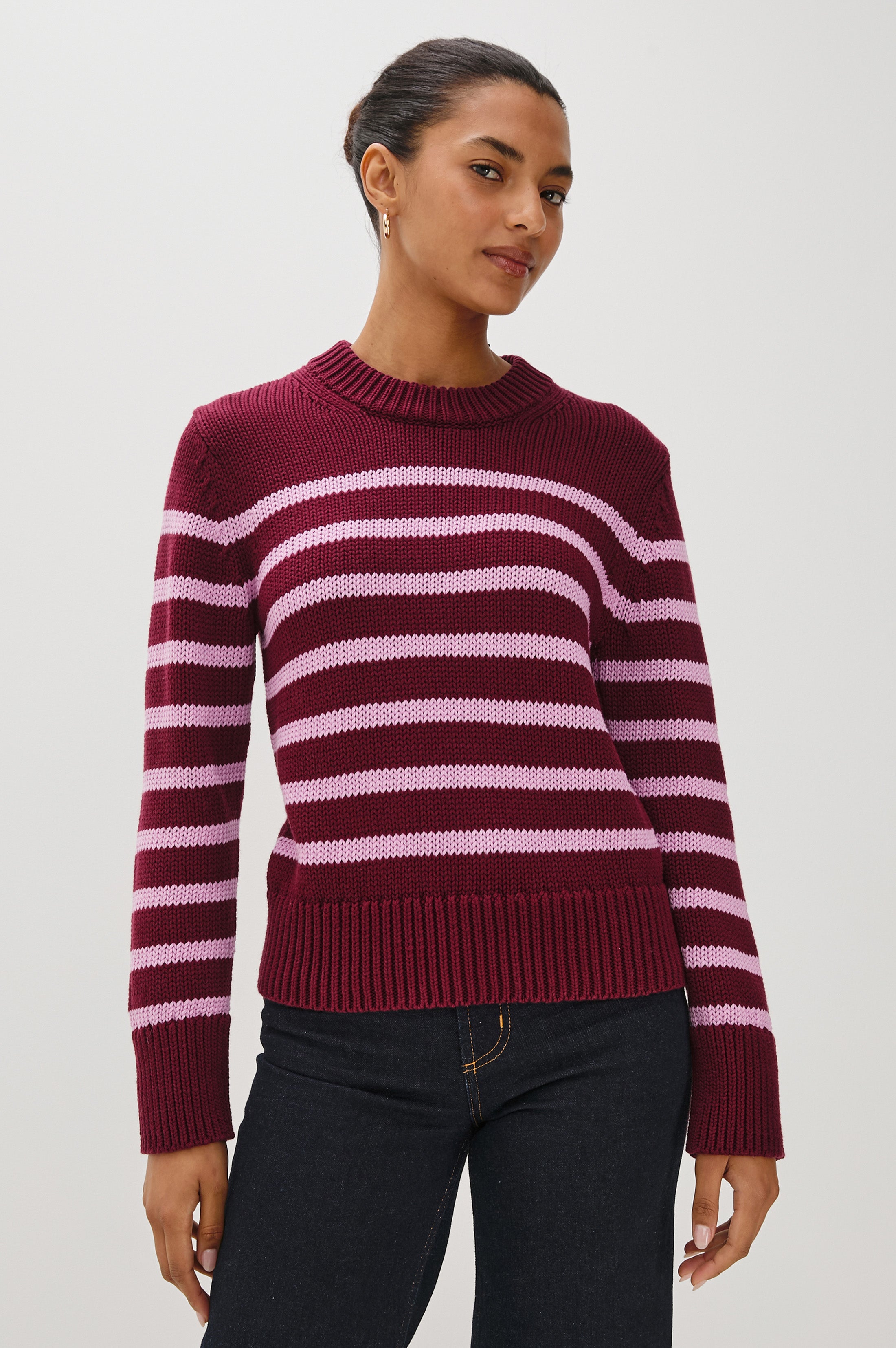 ALISE SWEATER - MULBERRY STRIPE – Rails