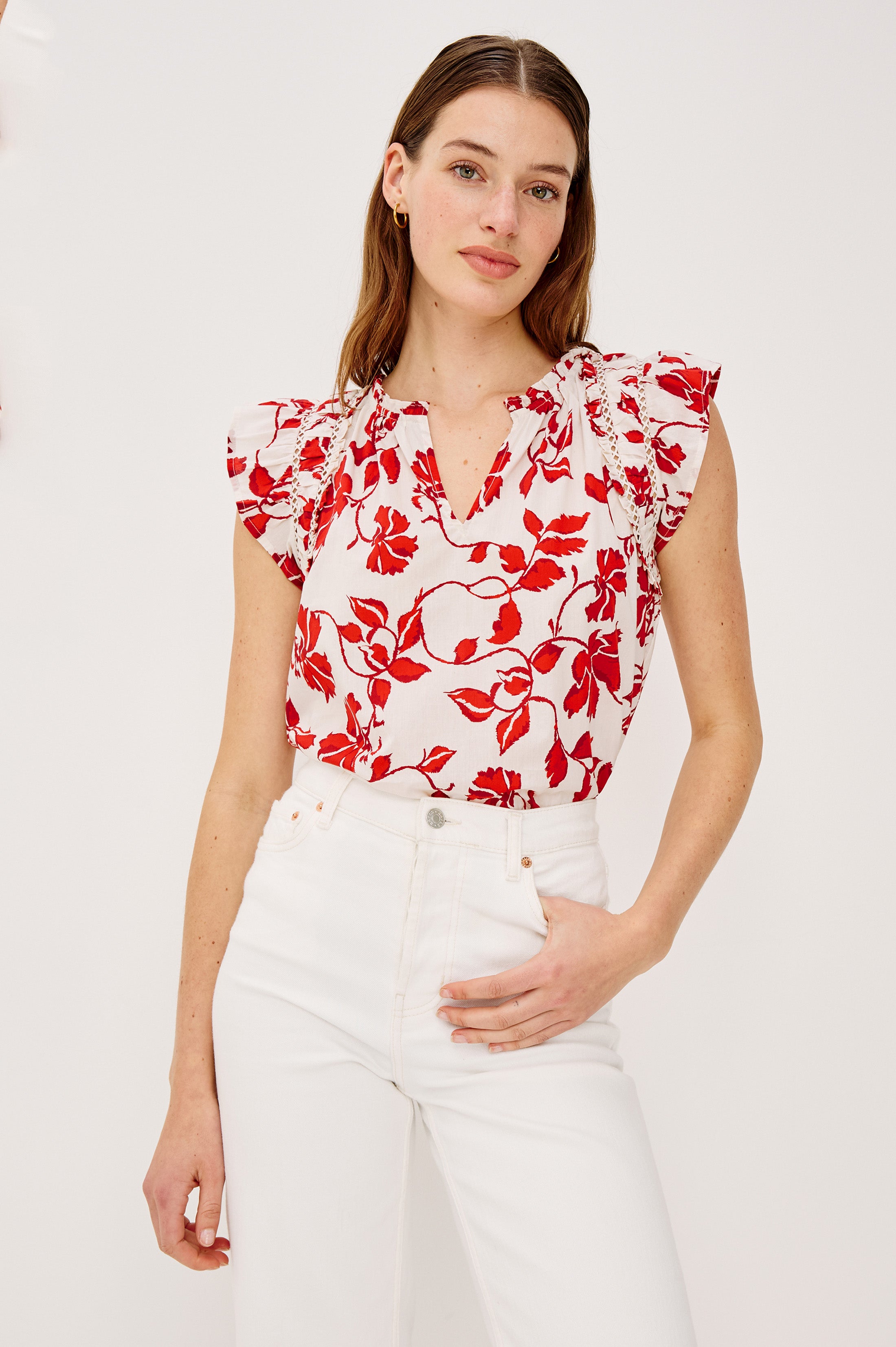 アリシアスタンfrill tops ALEXIA STAM（アリシアスタン）の「Frill Shirring Top/フリル