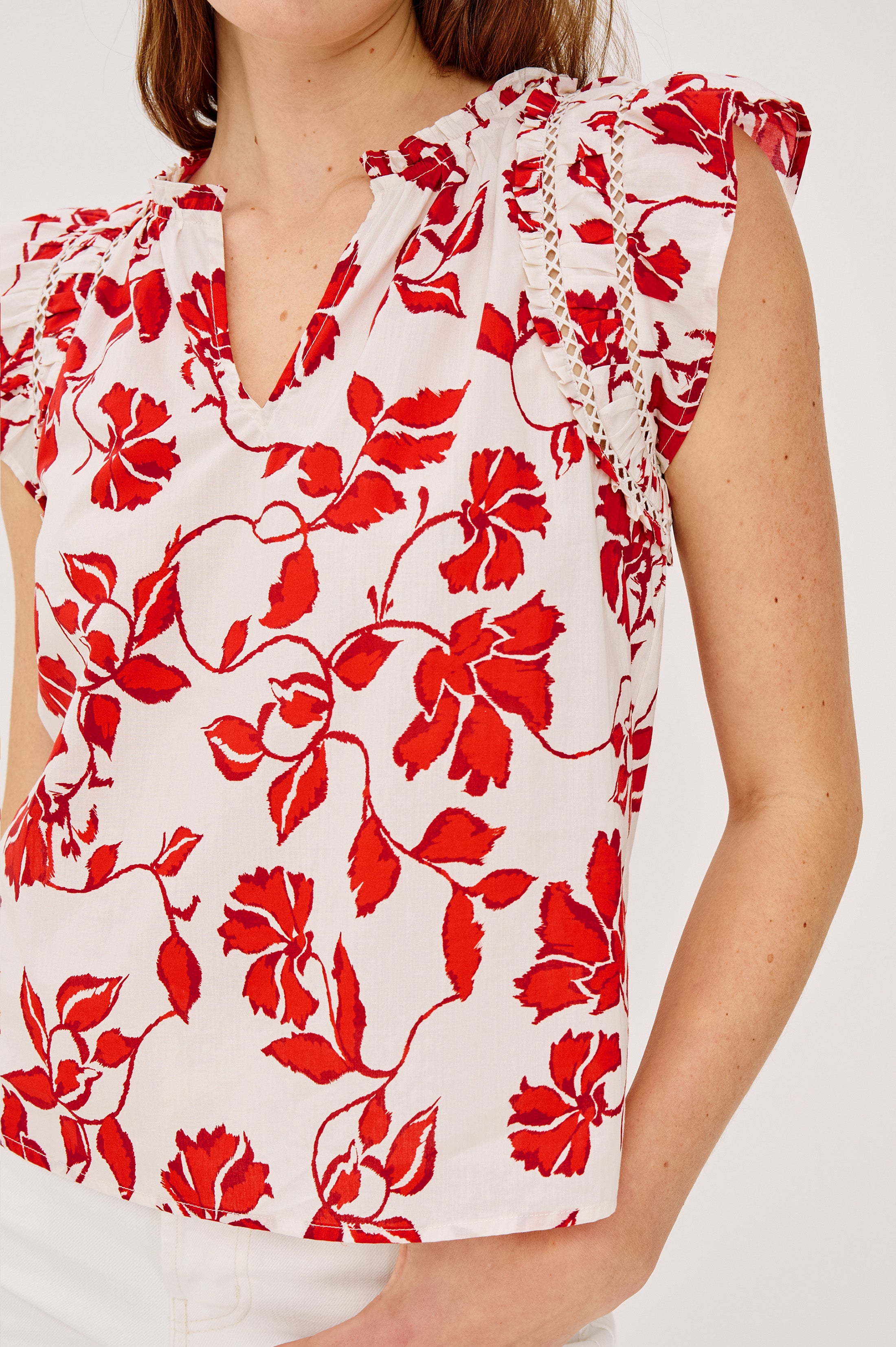 アリシアスタンfrill tops ALEXIA STAM（アリシアスタン）の「Frill Shirring Top/フリル