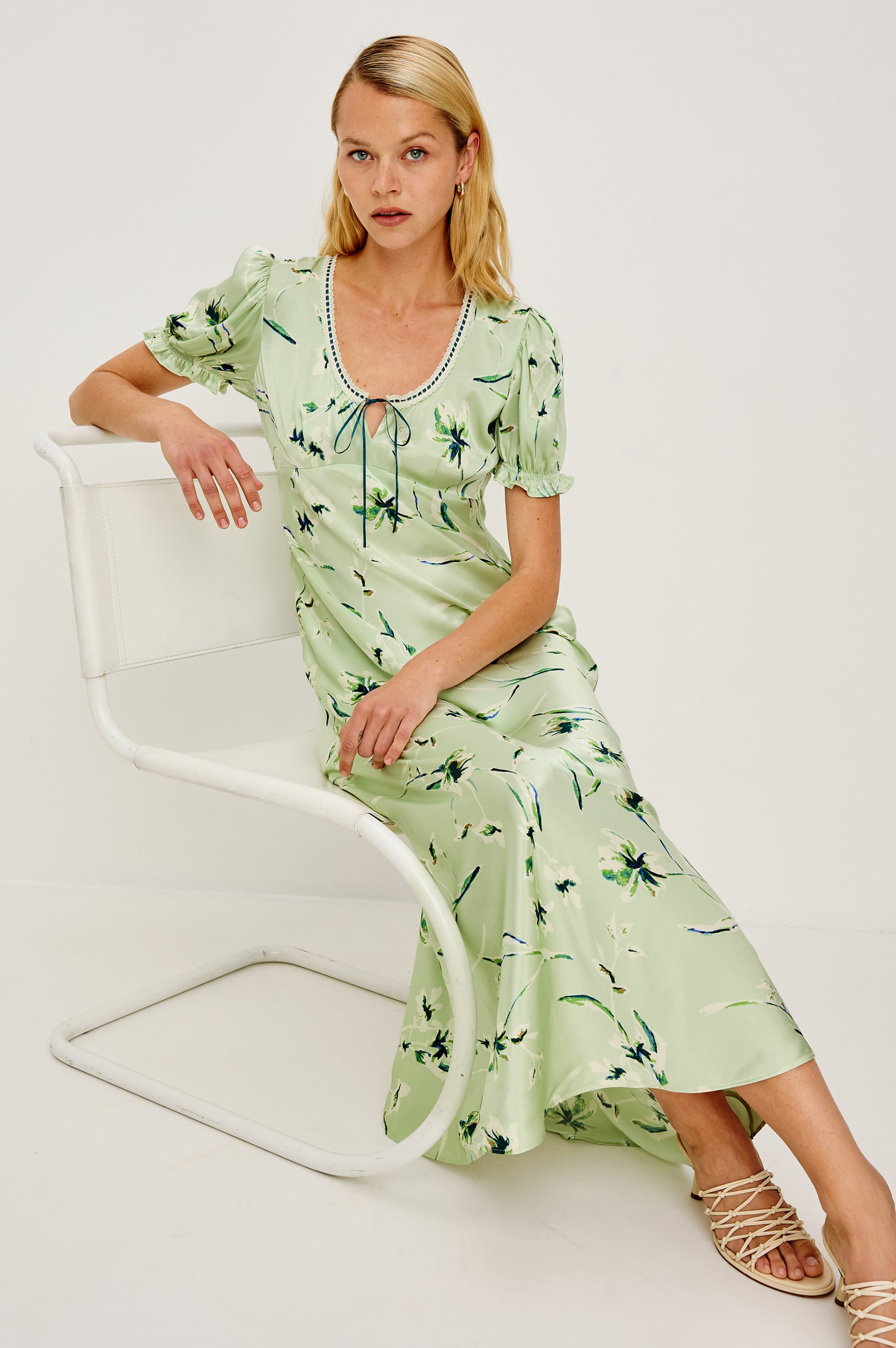 ALLISON DRESS - MINT LINNEA