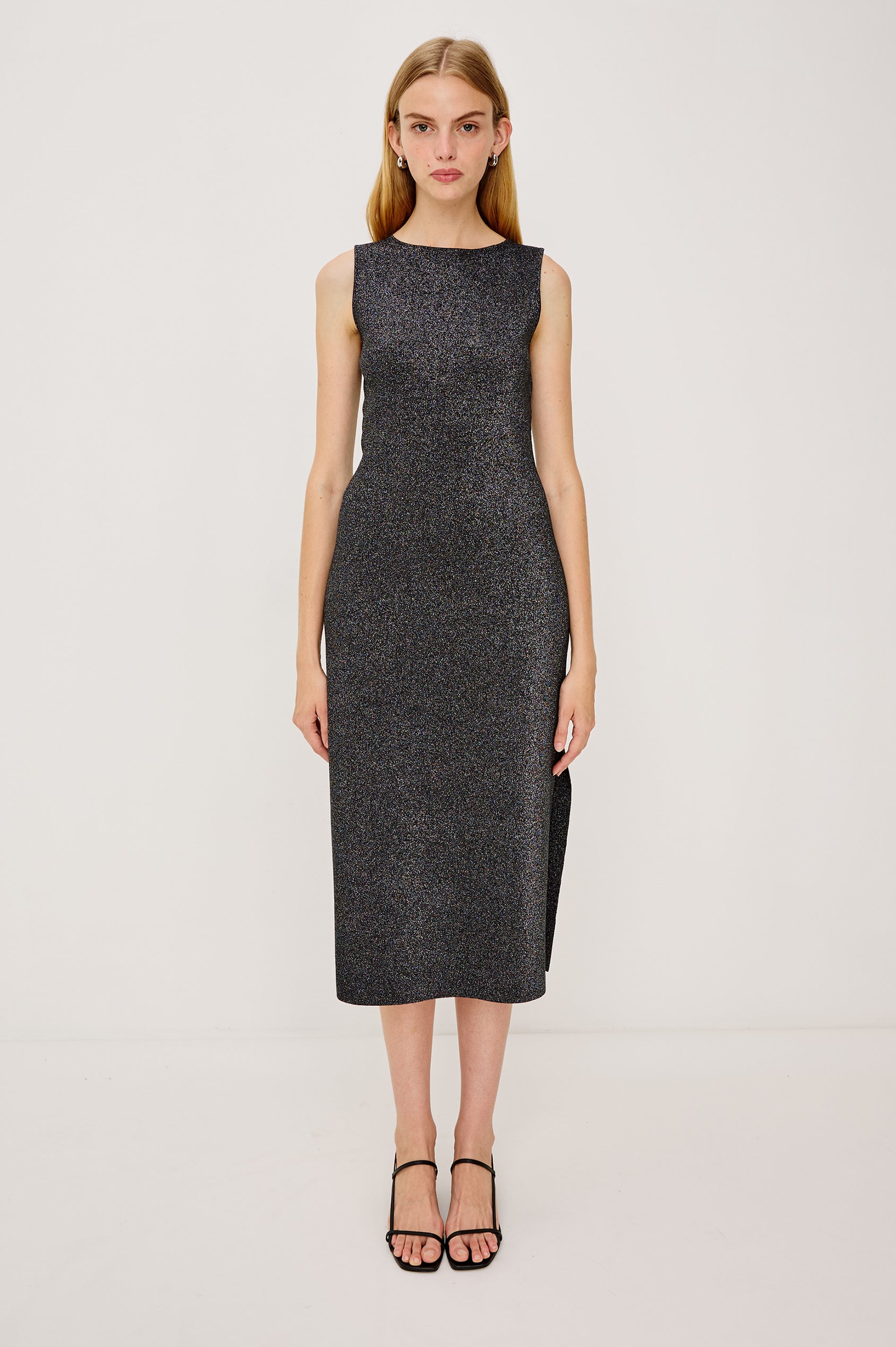 Rails | Alora Dress - Gunmetal Lurex | Size S