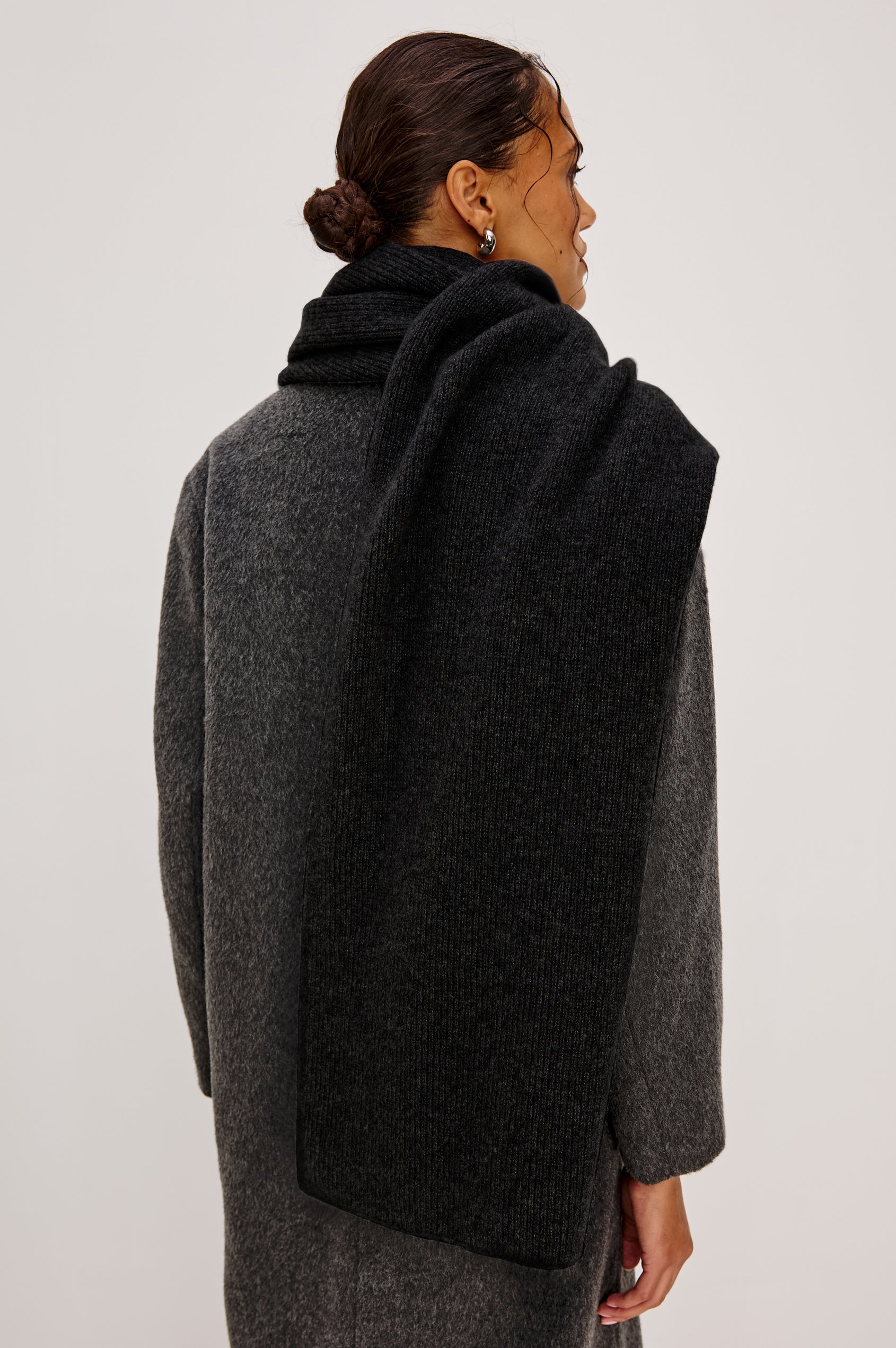 ALPS CASHMERE SILK SCARF - BLACK