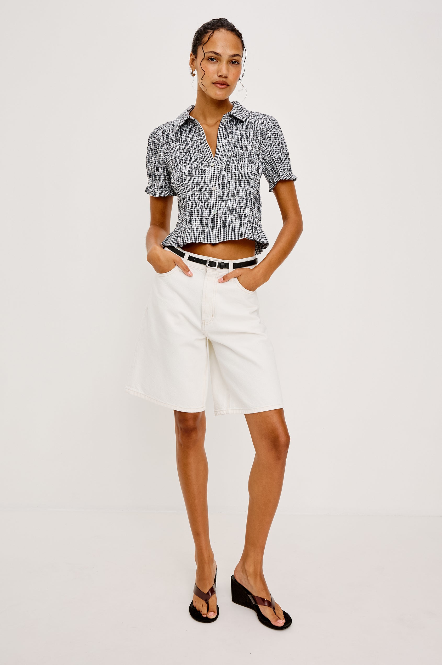 black white gingham dress shirt Black Peter Gingham Halyard Dress Shirt