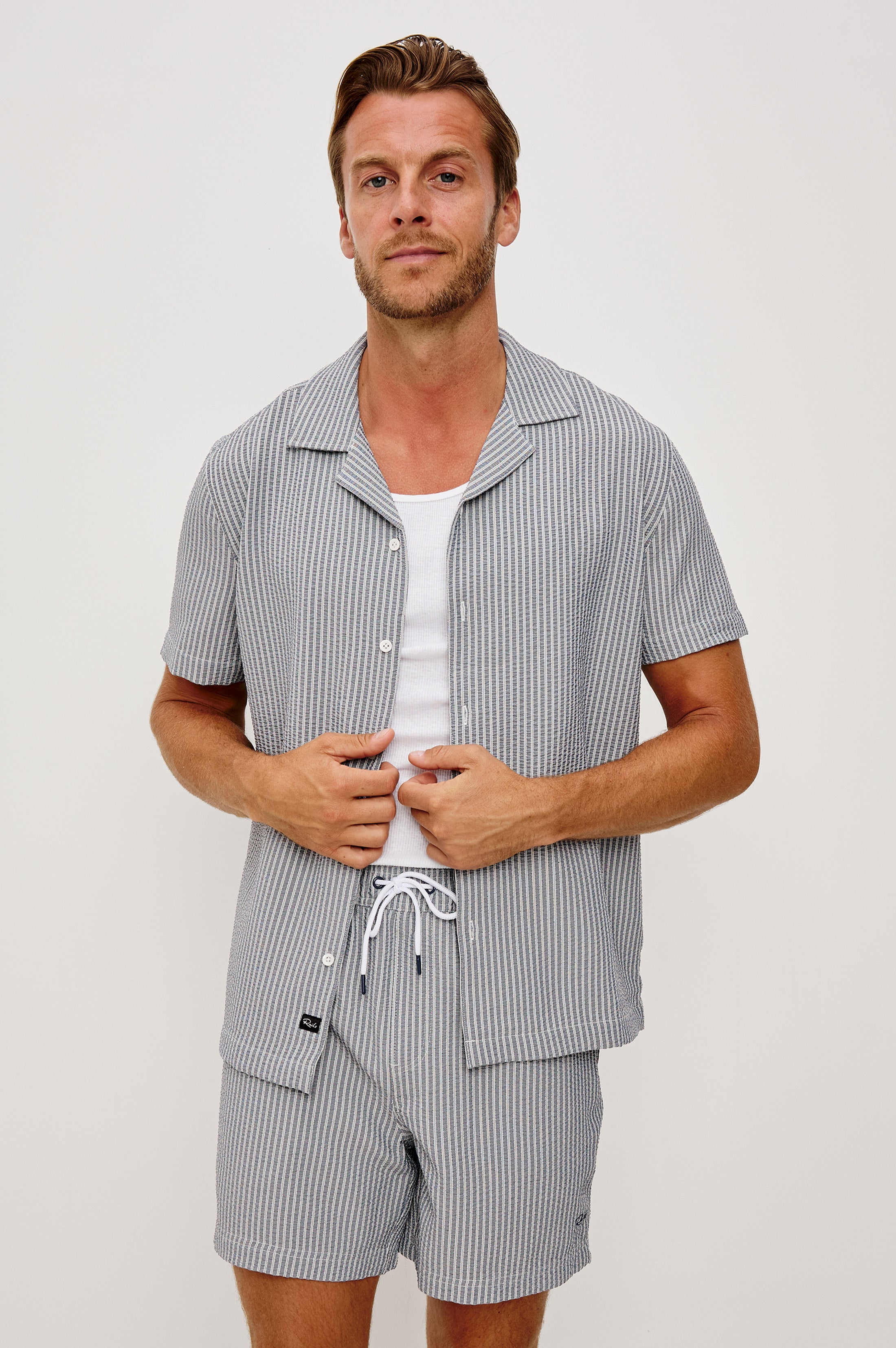 AMALFI SHIRT - NAVY DECK STRIPE – Rails