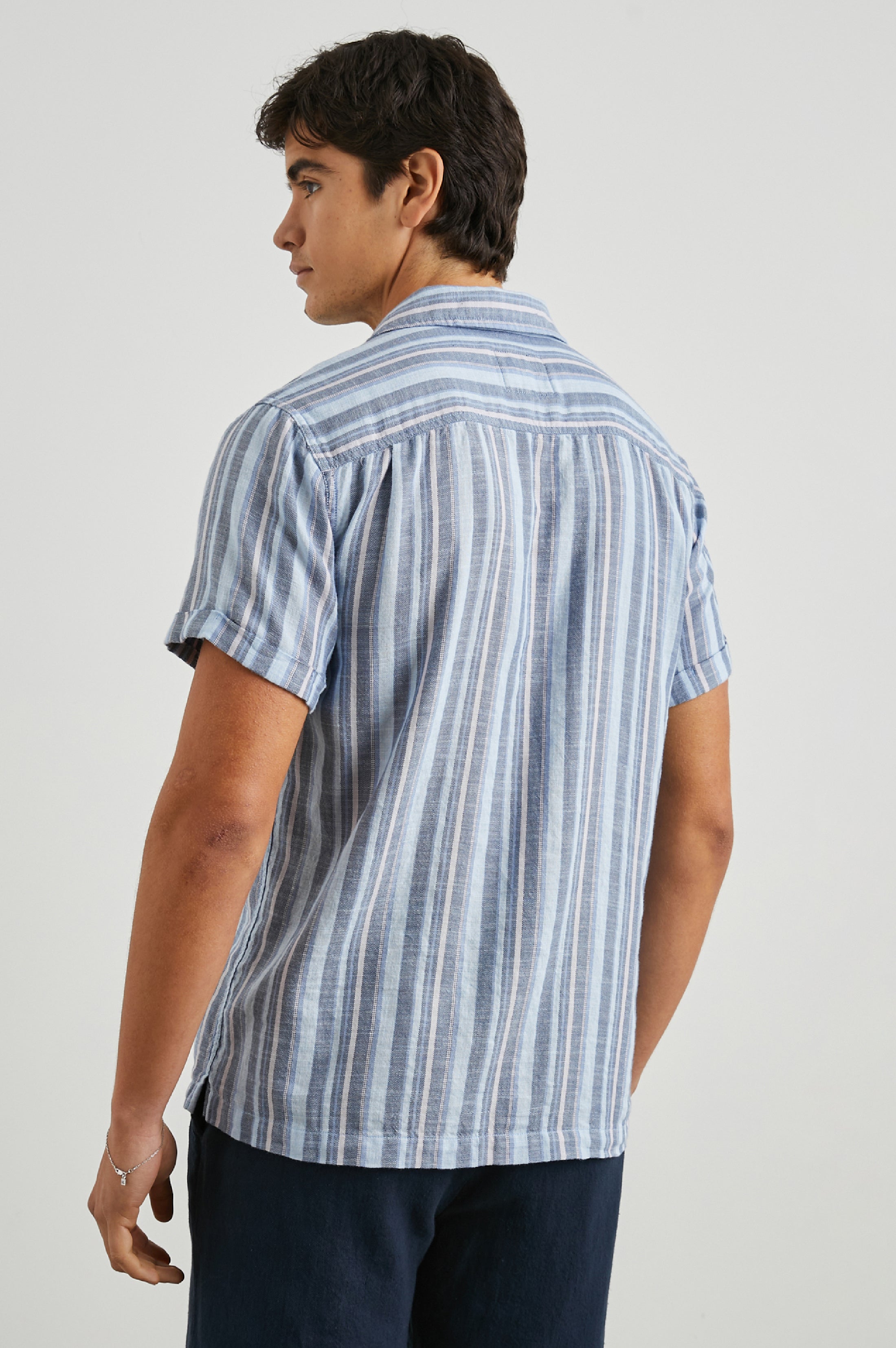 AMALFI SHIRT - POWDER COBALT STRIPE – Rails