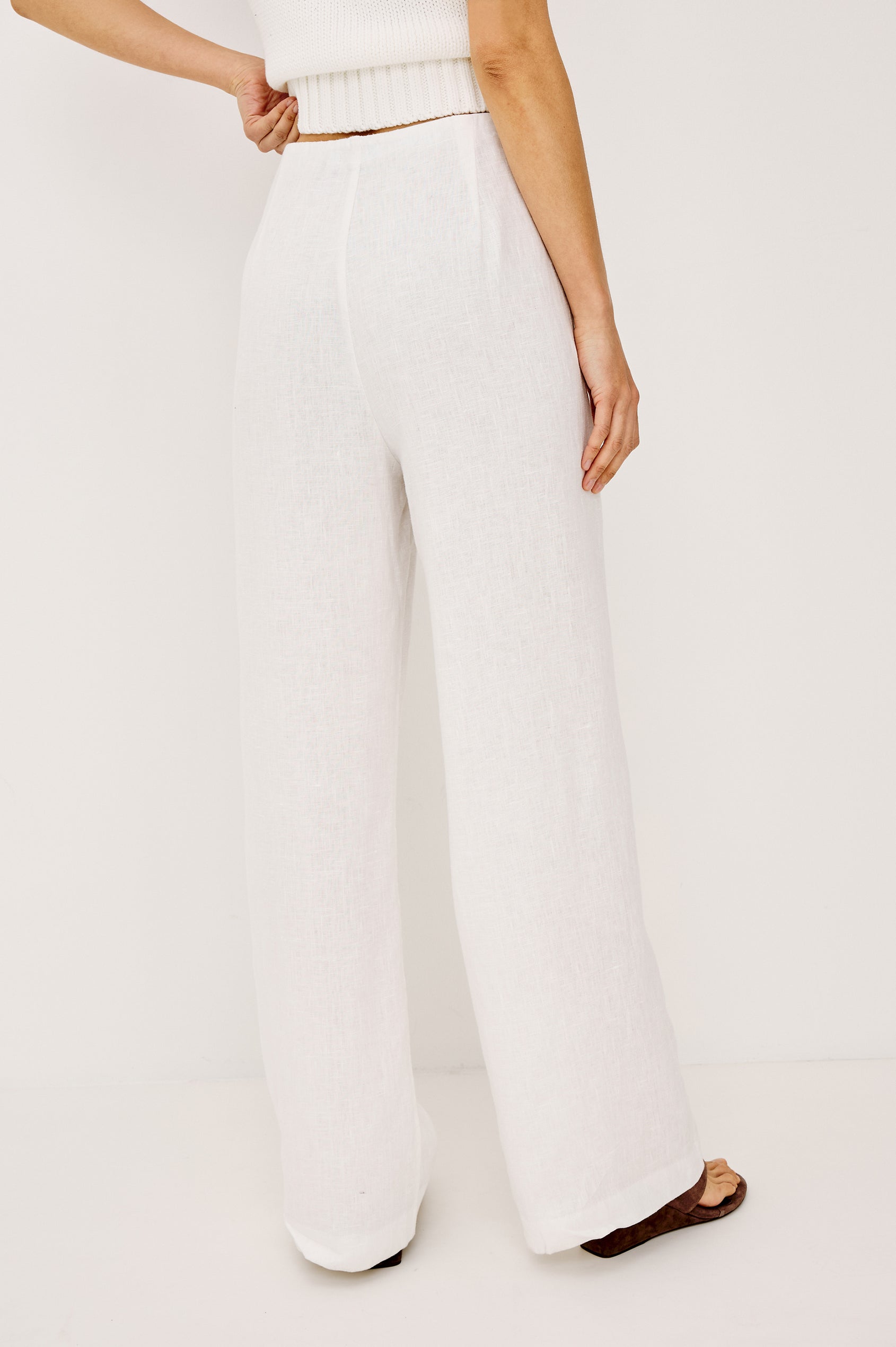 ANDRINE PANT - WHITE LINEN Rails ANDRINE PANT - WHITE LINEN Rails