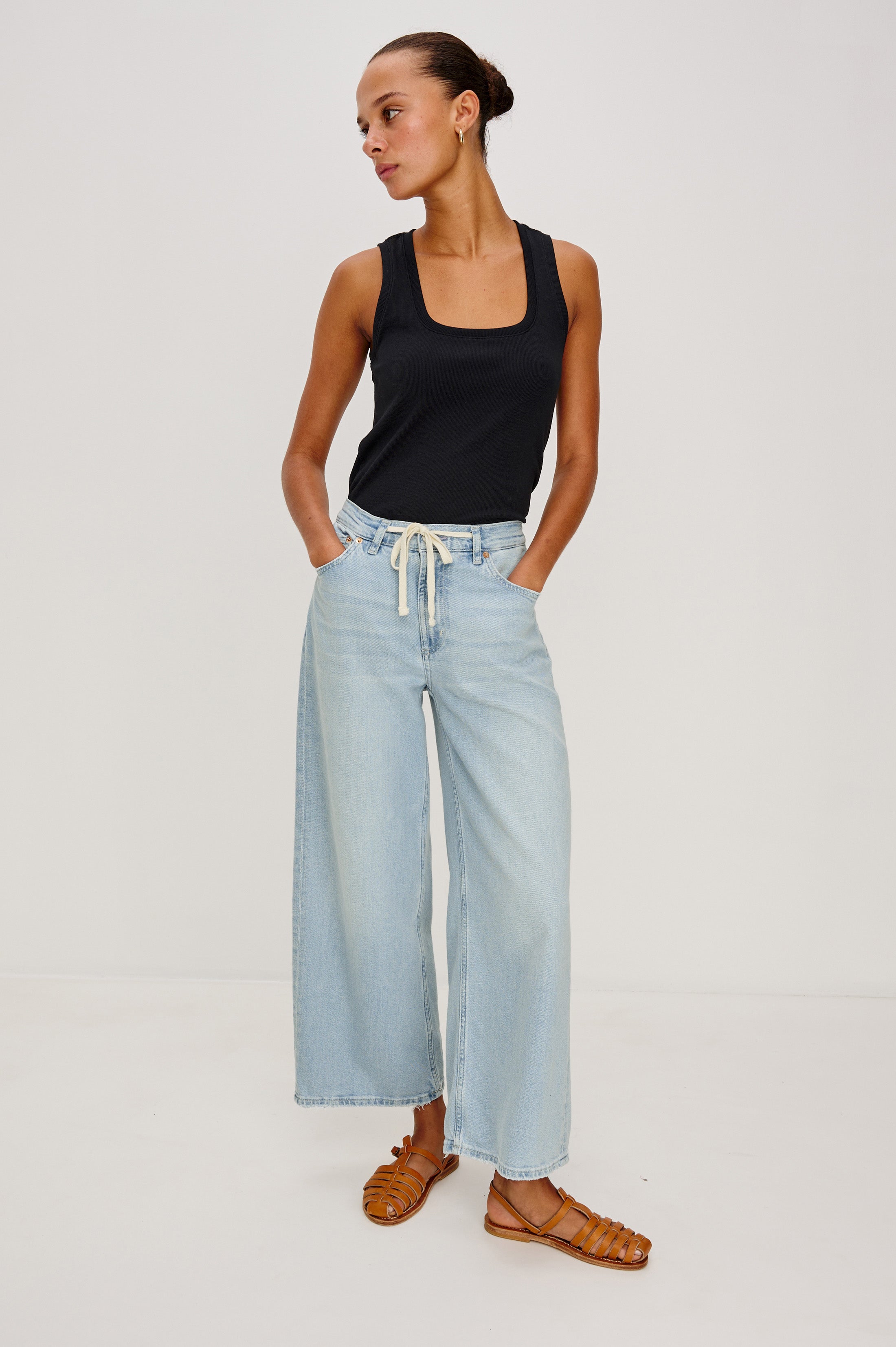ANGELENO WIDE LEG CROP - SCUBA – Rails