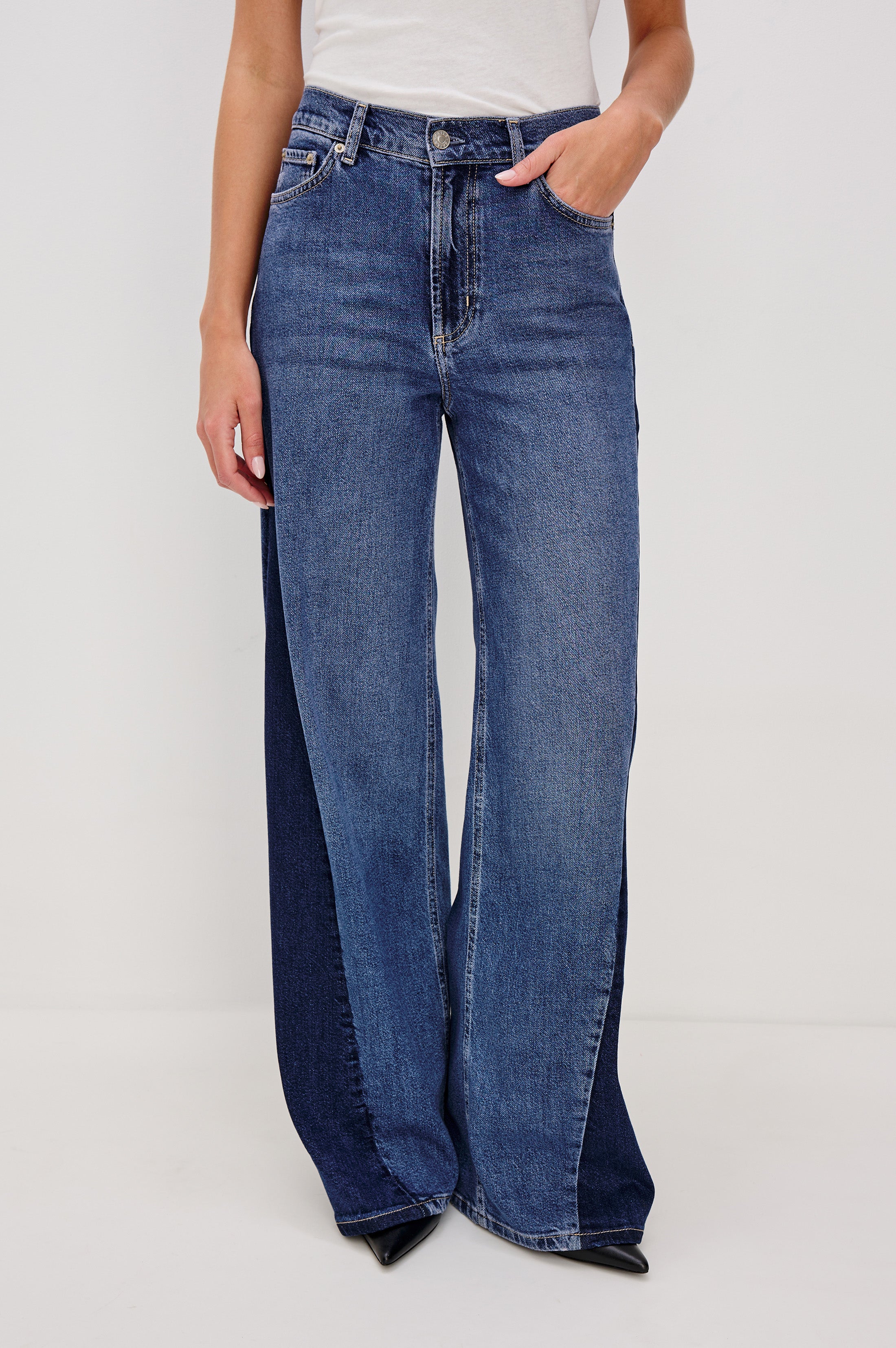ANGELENO WIDE LEG - INDIGO GROVE GODET – Rails