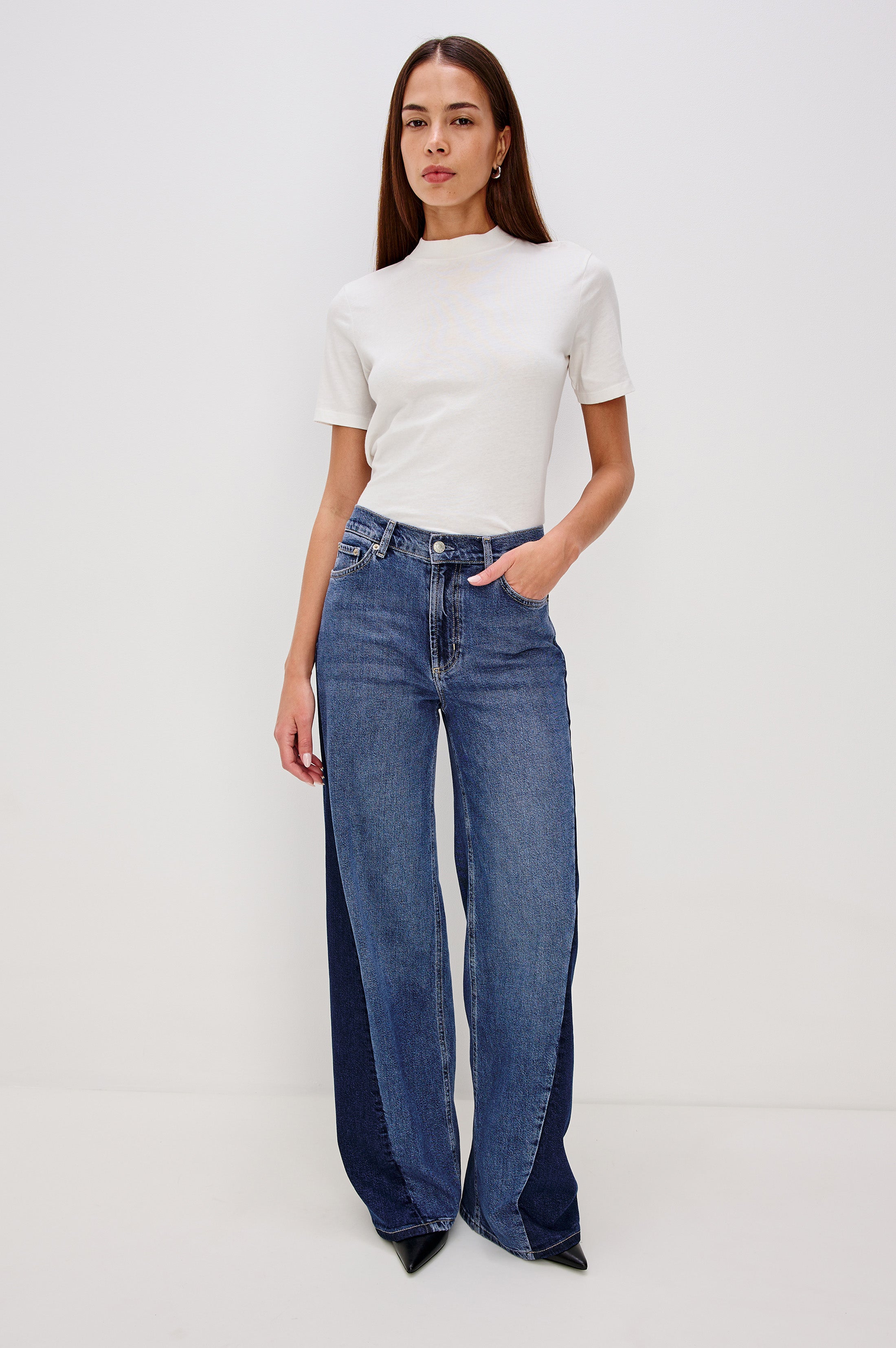 ANGELENO WIDE LEG - INDIGO GROVE GODET – Rails