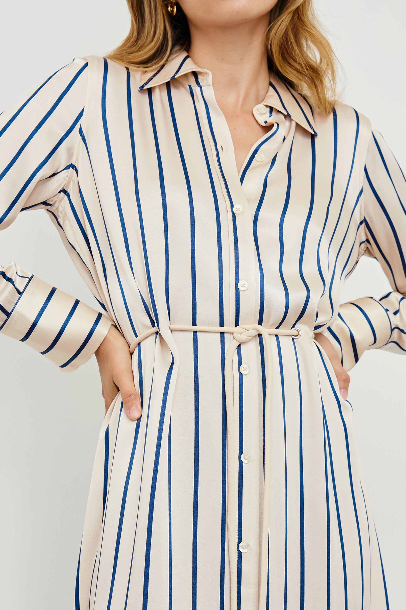 Rails - Women's Anina Woven Dress - Small / Ceramic Navy Stripe Rails - Women's Anina Woven Dress - Small / Ceramic Navy Stripe