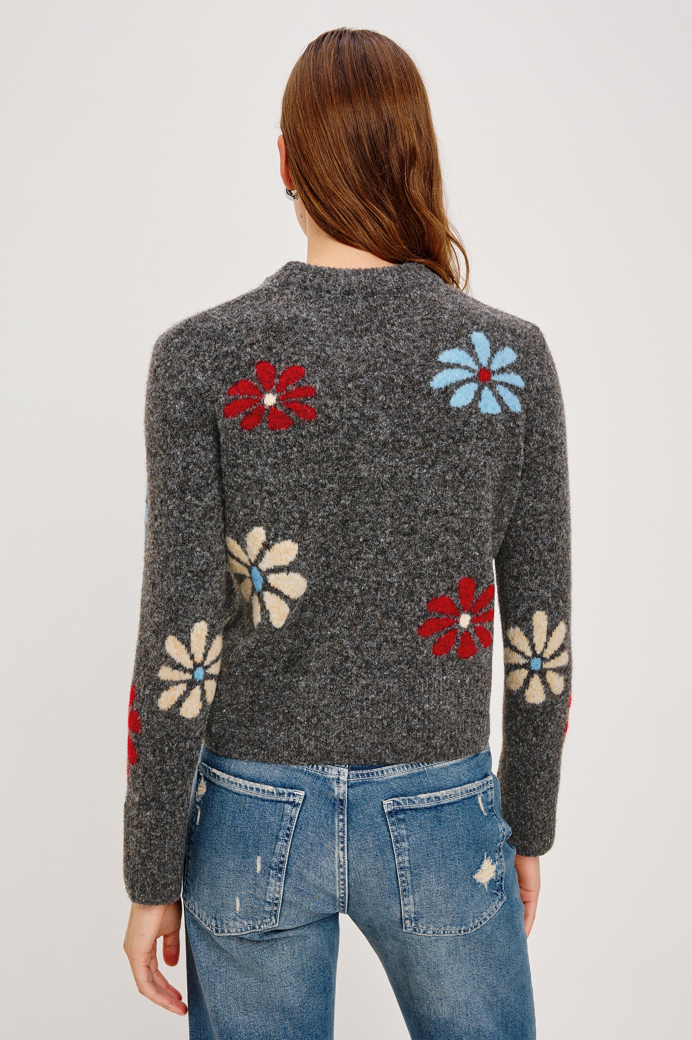 ANISE SWEATER - CHARCOAL WINTER FLORAL – Rails