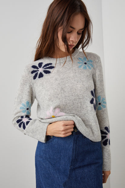 ANISE SWEATER GREY MULTI - FRONT ANGLE