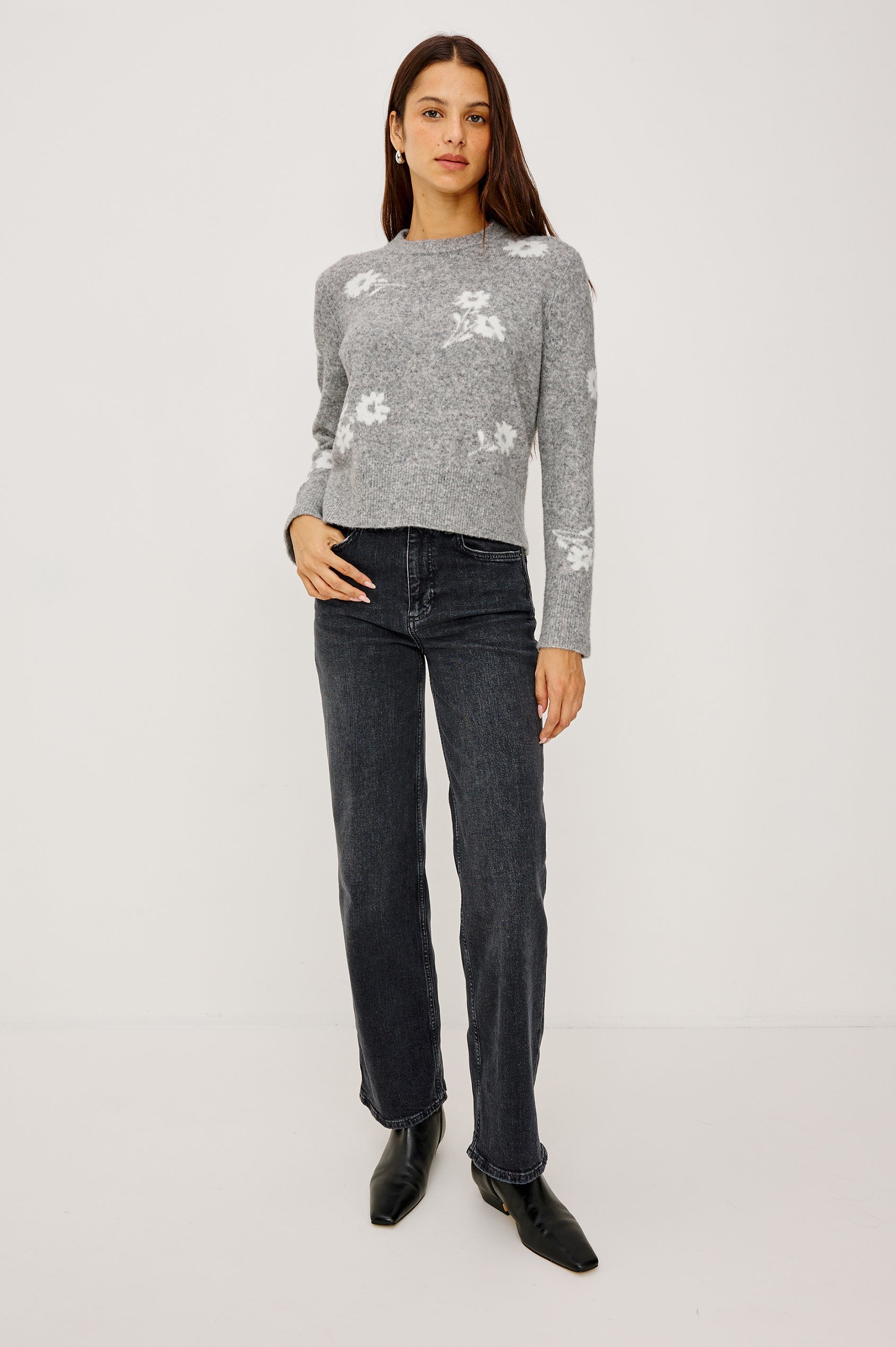 ANISE SWEATER - HEATHER FLORAL