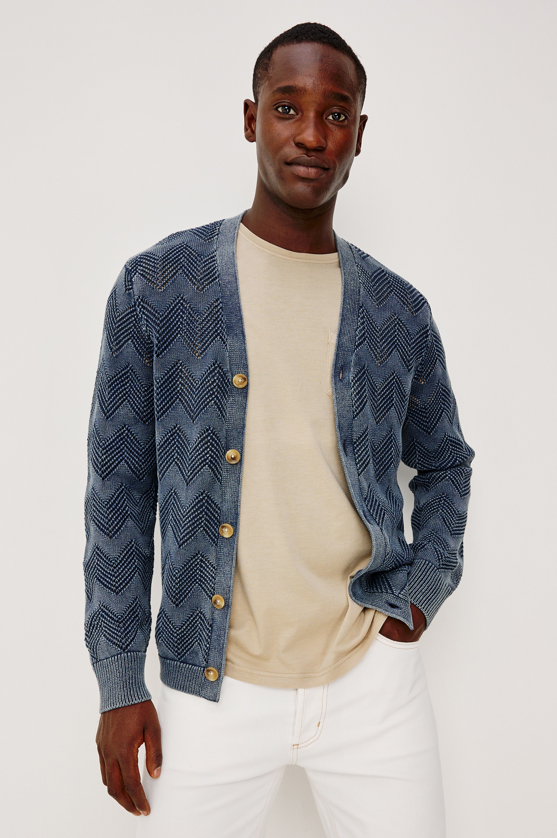 ASHE CARDIGAN - SUNFADED NAVY – Rails