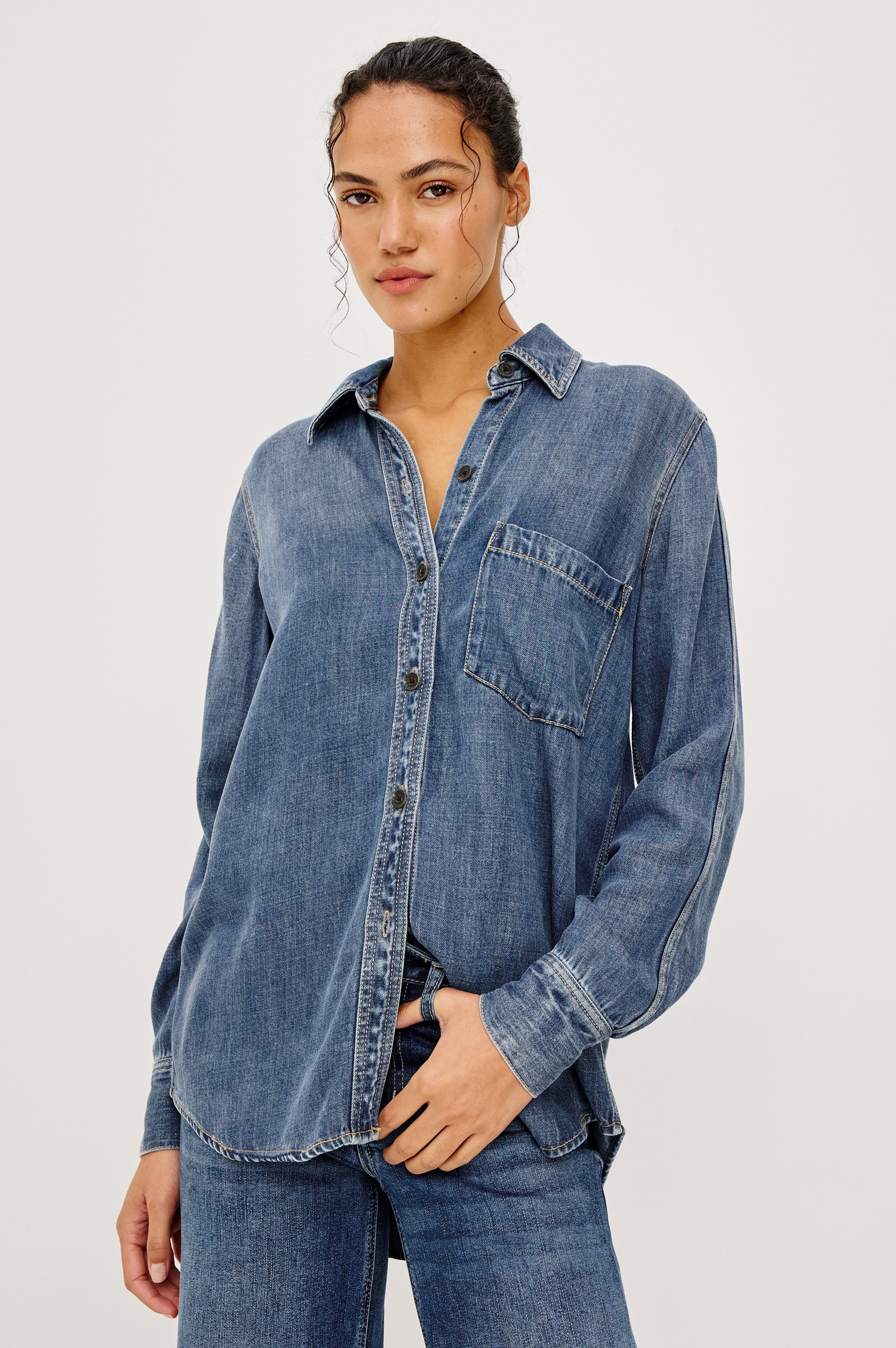 argue 6,5oz vintage denim shirtシャツデニム 64628607-81B6-4BD4-B343-