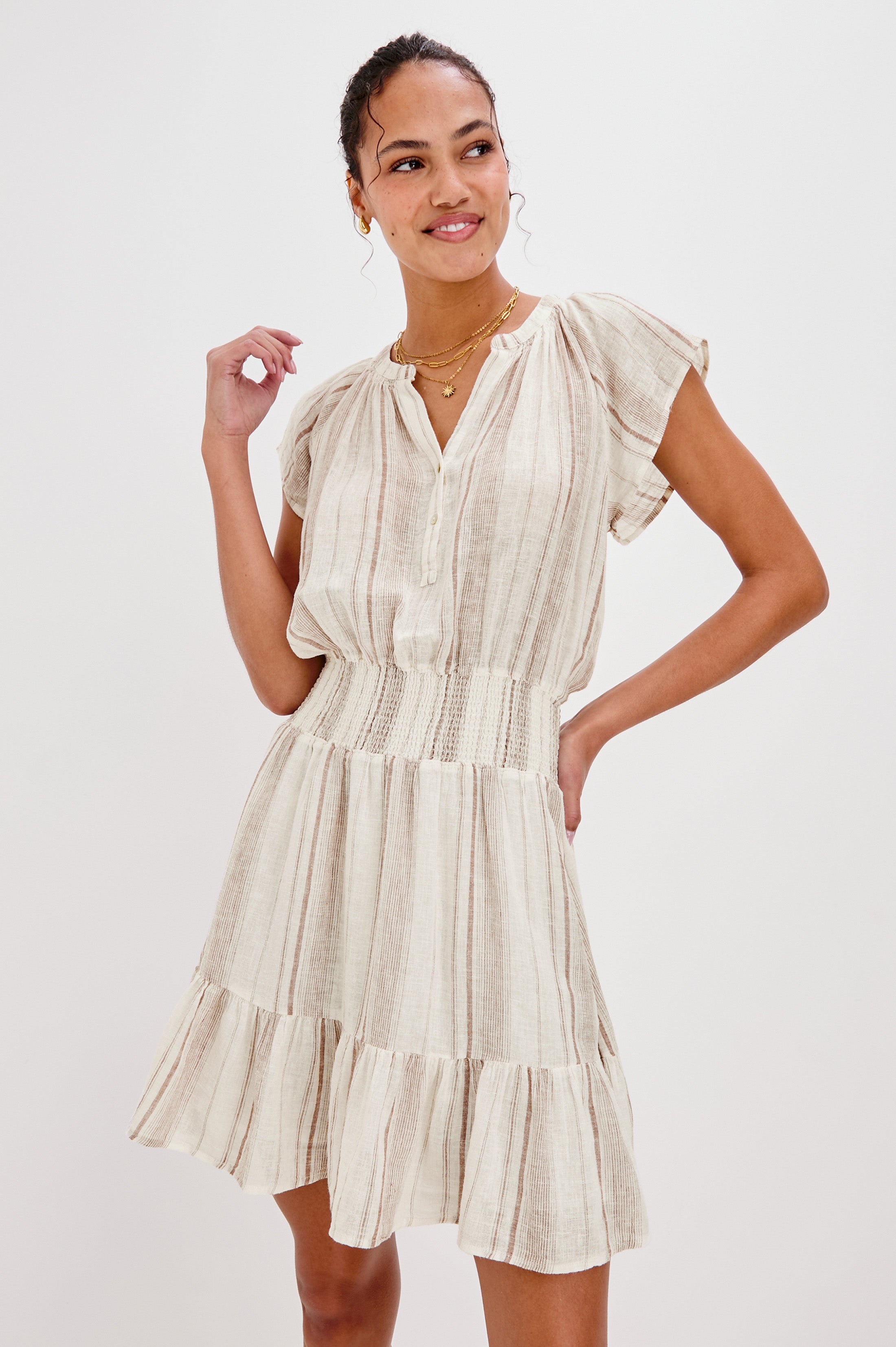 AUGUSTINE DRESS - REIMS STRIPE – Rails