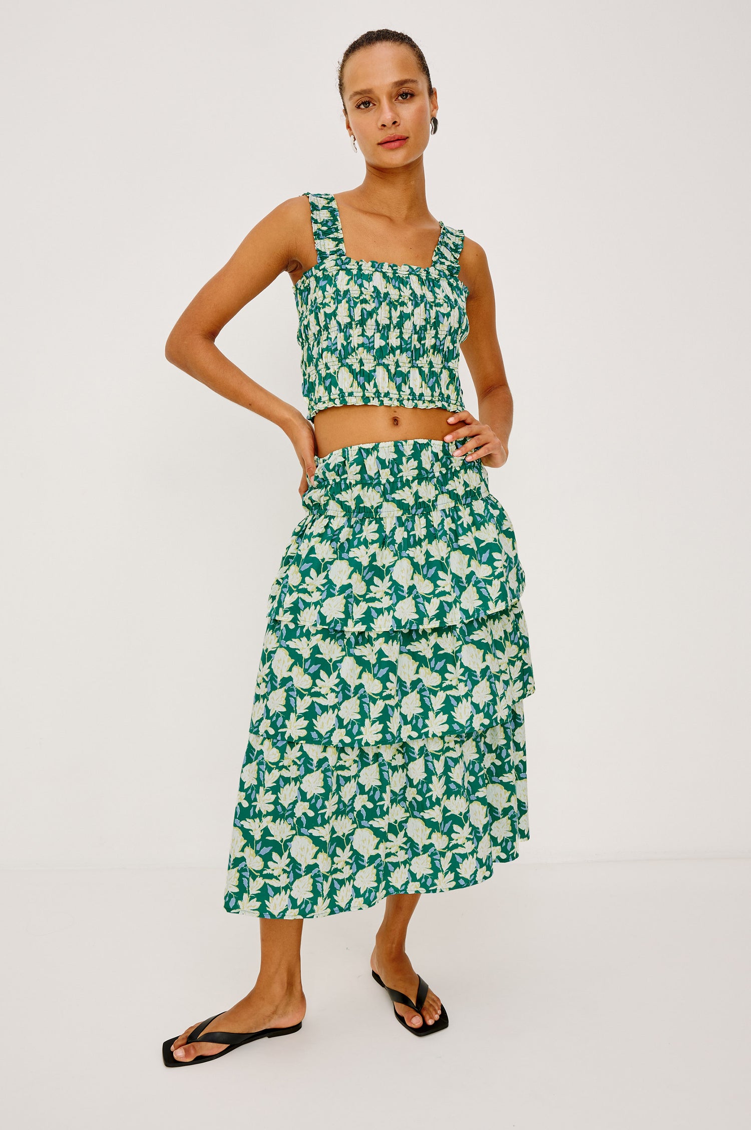 Rails | Irene Dress - Green Mayflower | Premium Cotton | Size XS | Women's Dresses Rails | Irene Dress - Green Mayflower | Premium Cotton | Size XS | Women's Dresses