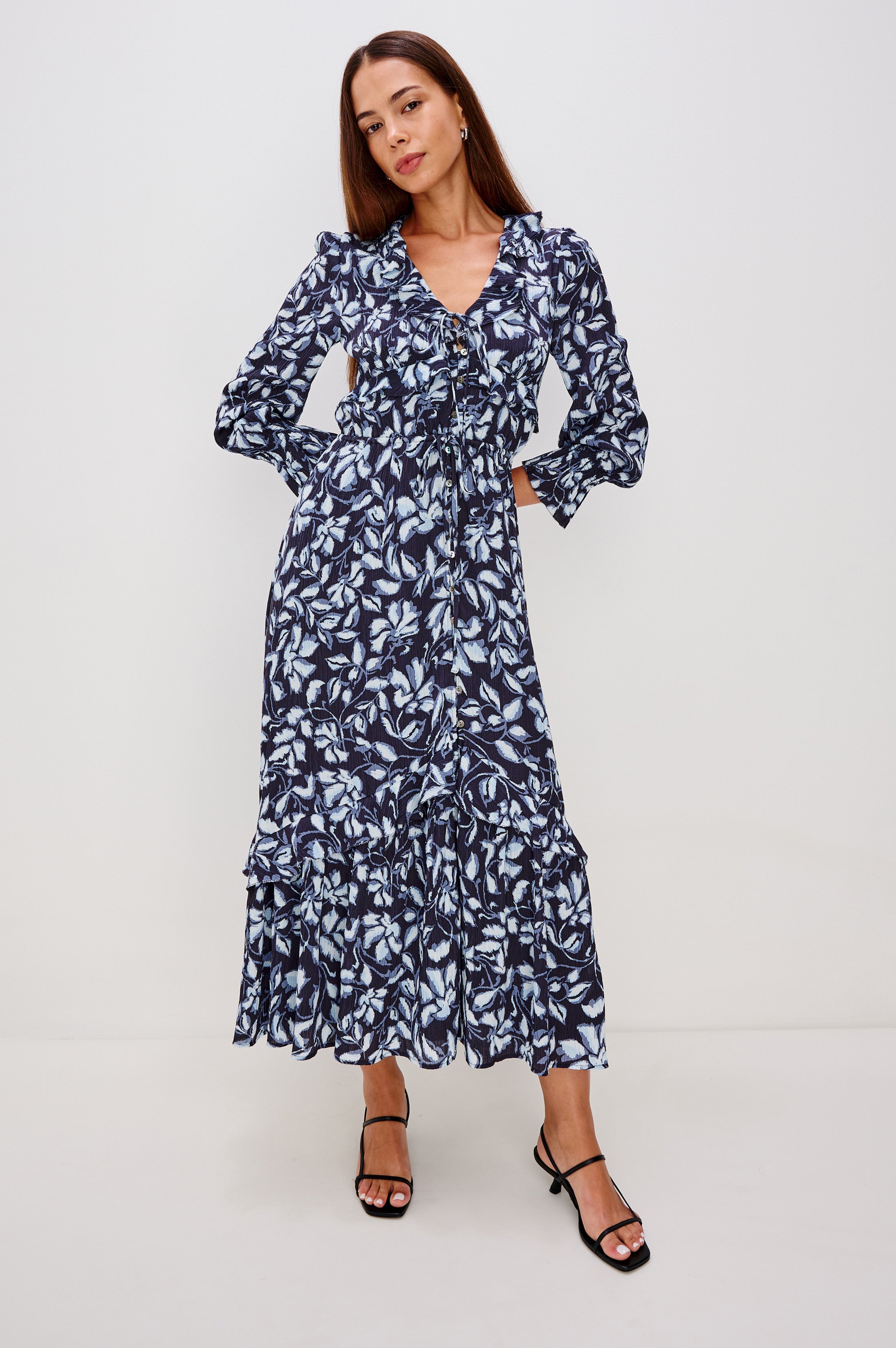 BETTY DRESS - NAVY JASMINE – Rails