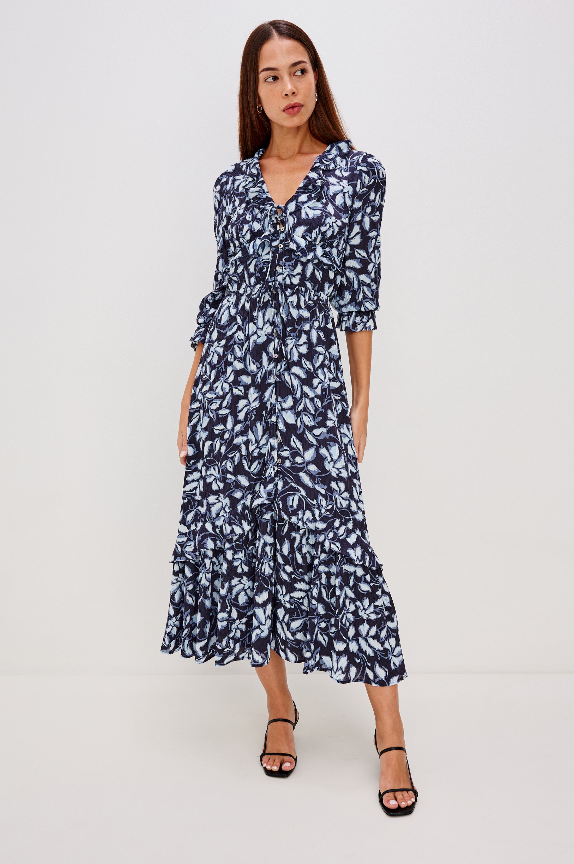 BETTY DRESS - NAVY JASMINE – Rails