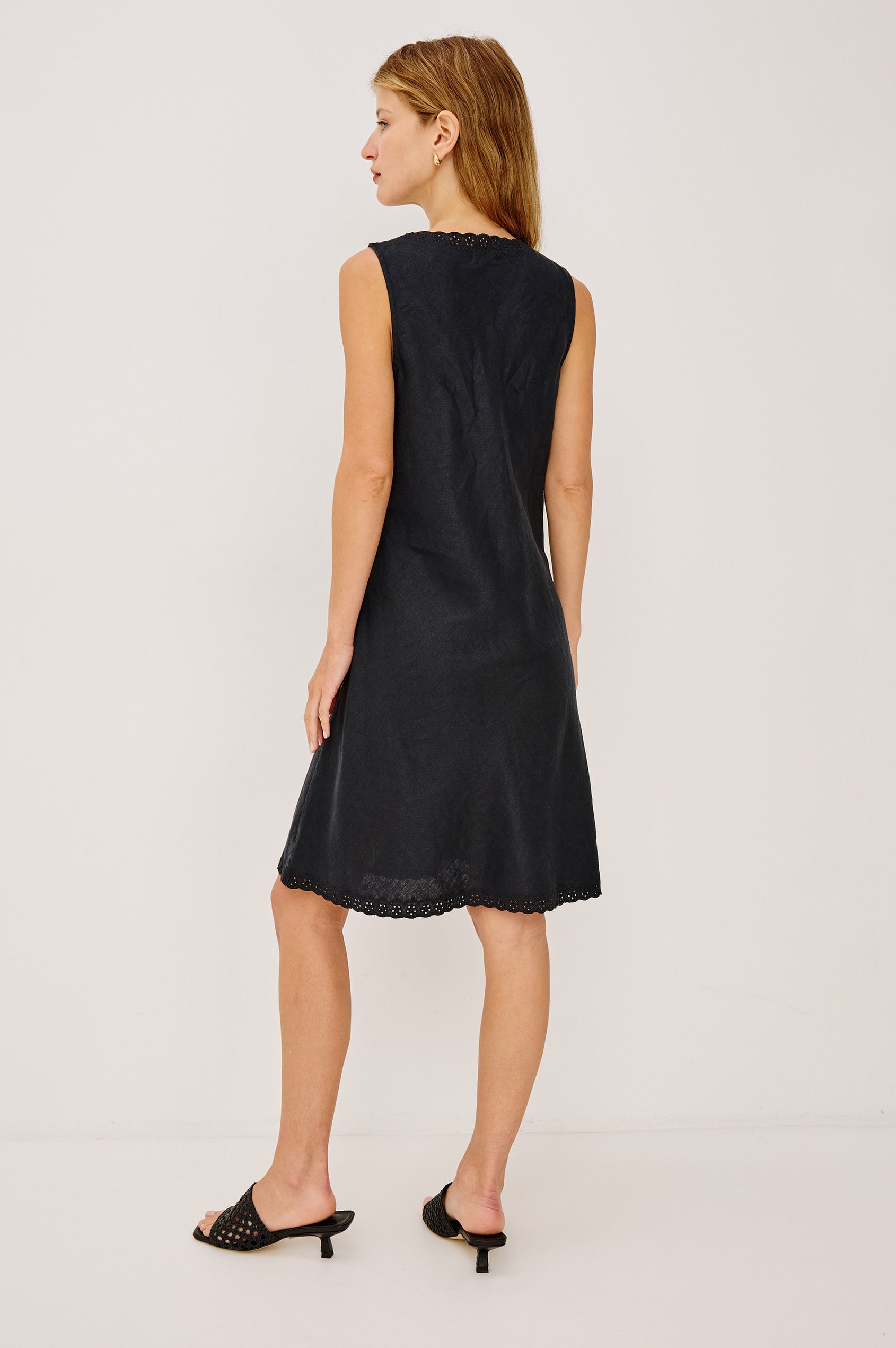 BEX DRESS - BLACK LINEN Rails BEX DRESS - BLACK LINEN Rails