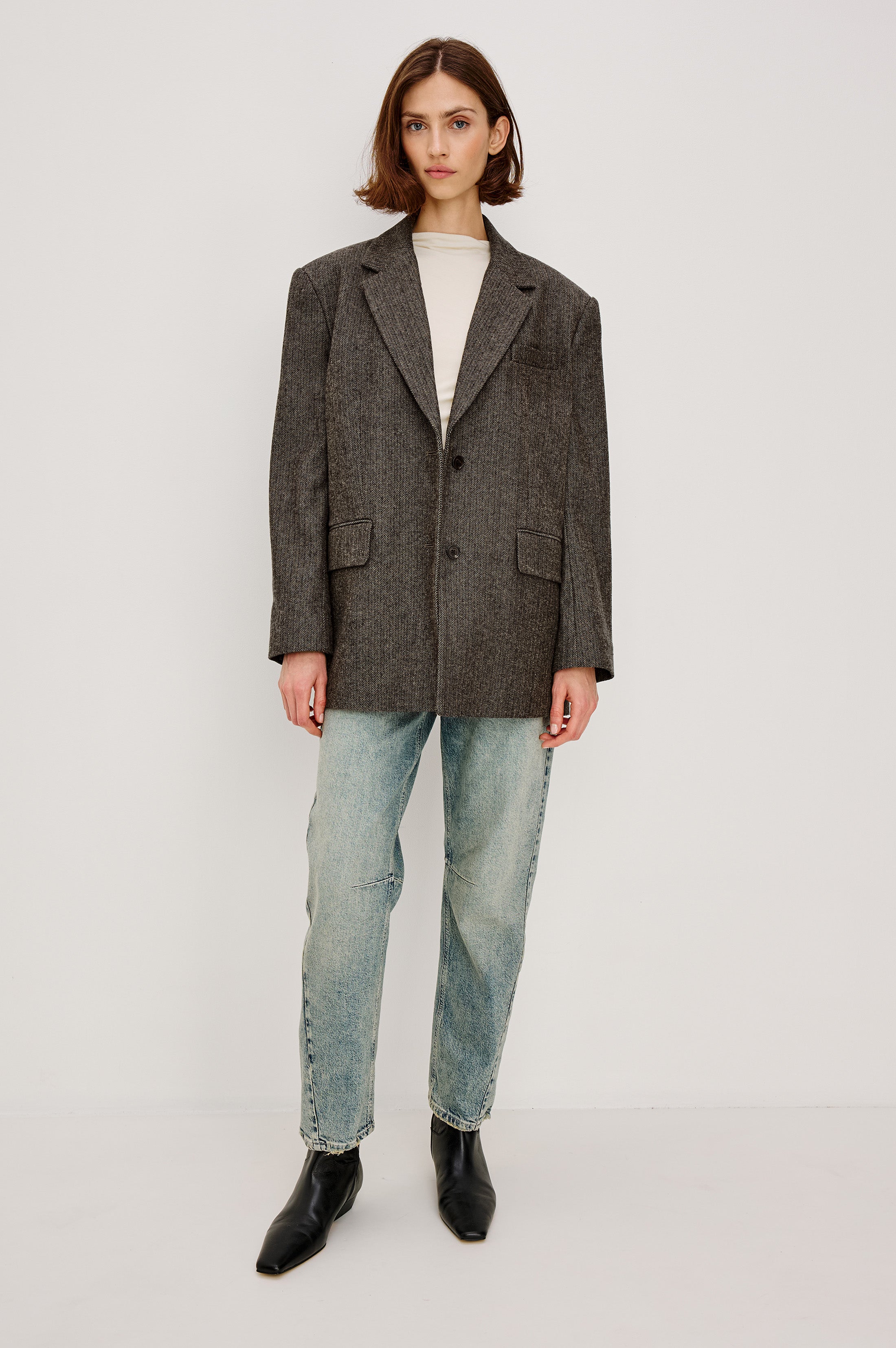 BRIDGES BLAZER - CAMEL BLACK HERRINGBONE – Rails