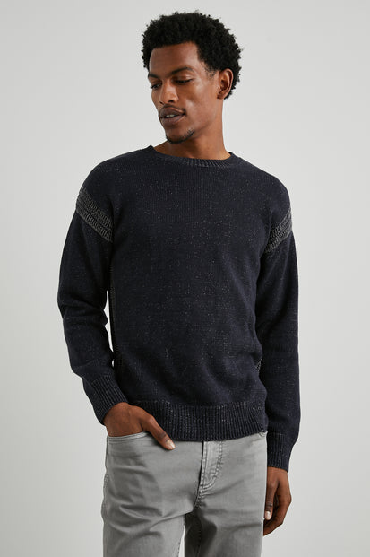 BRYCE NAVY SWEATER - FRONT
