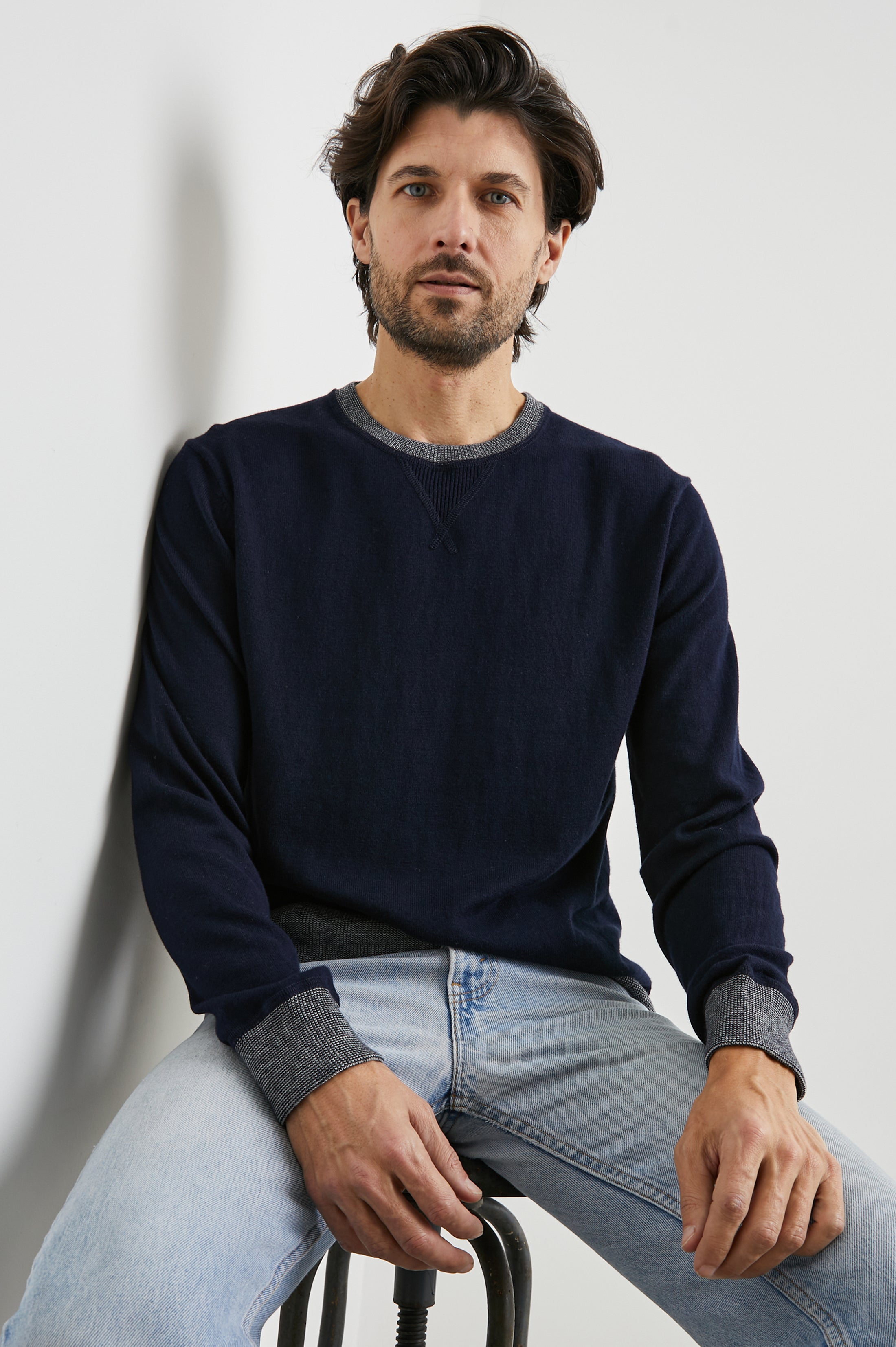 BURNS SWEATER - PERFECT NAVY – Rails