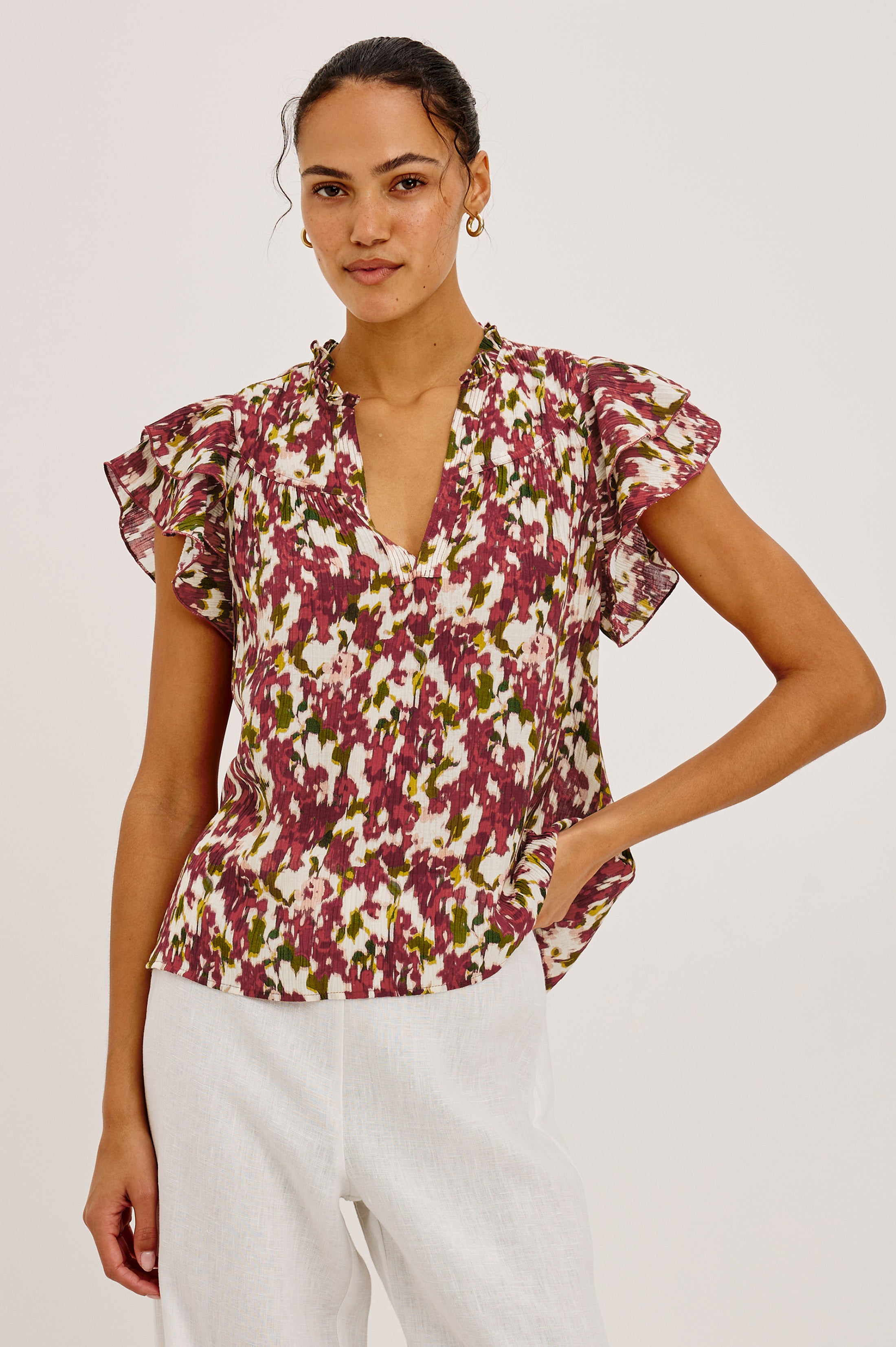 CALISTA TOP - CARDINAL FLORAL – Rails