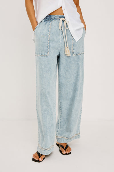 CAMPO PANT - BLEACHED INDIGO BLANKET STITCH – Rails