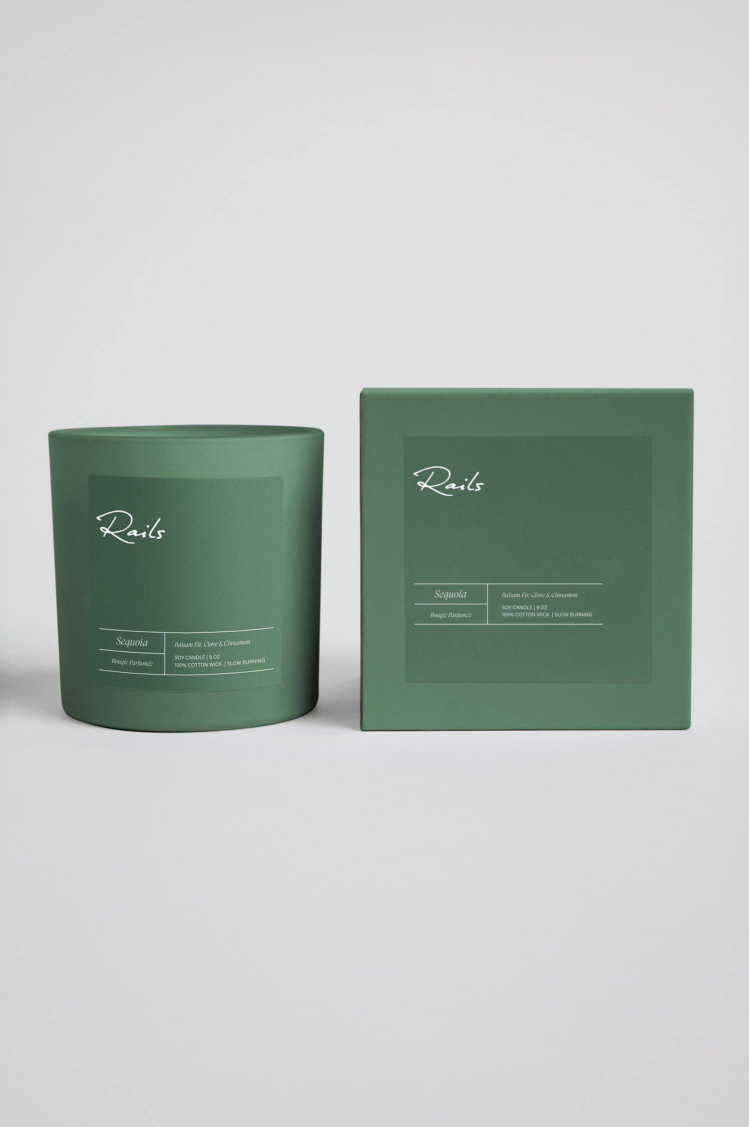 Sequoia 9 Ounce Candle in an Oval Container with a Box, Balsam Fir, Clove and Cinnamon - The Box