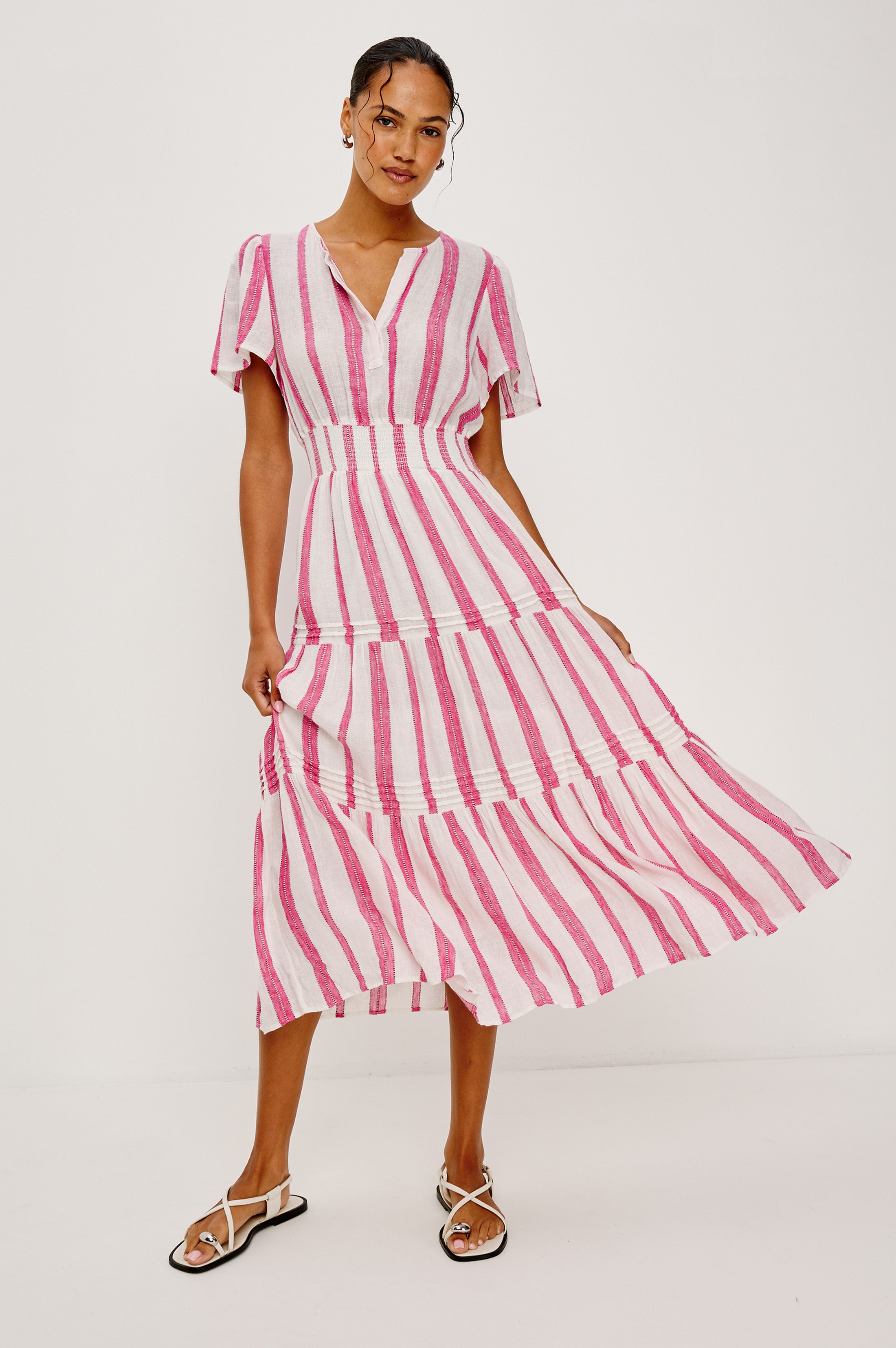 CANNES DRESS - DELFINE STRIPE – Rails