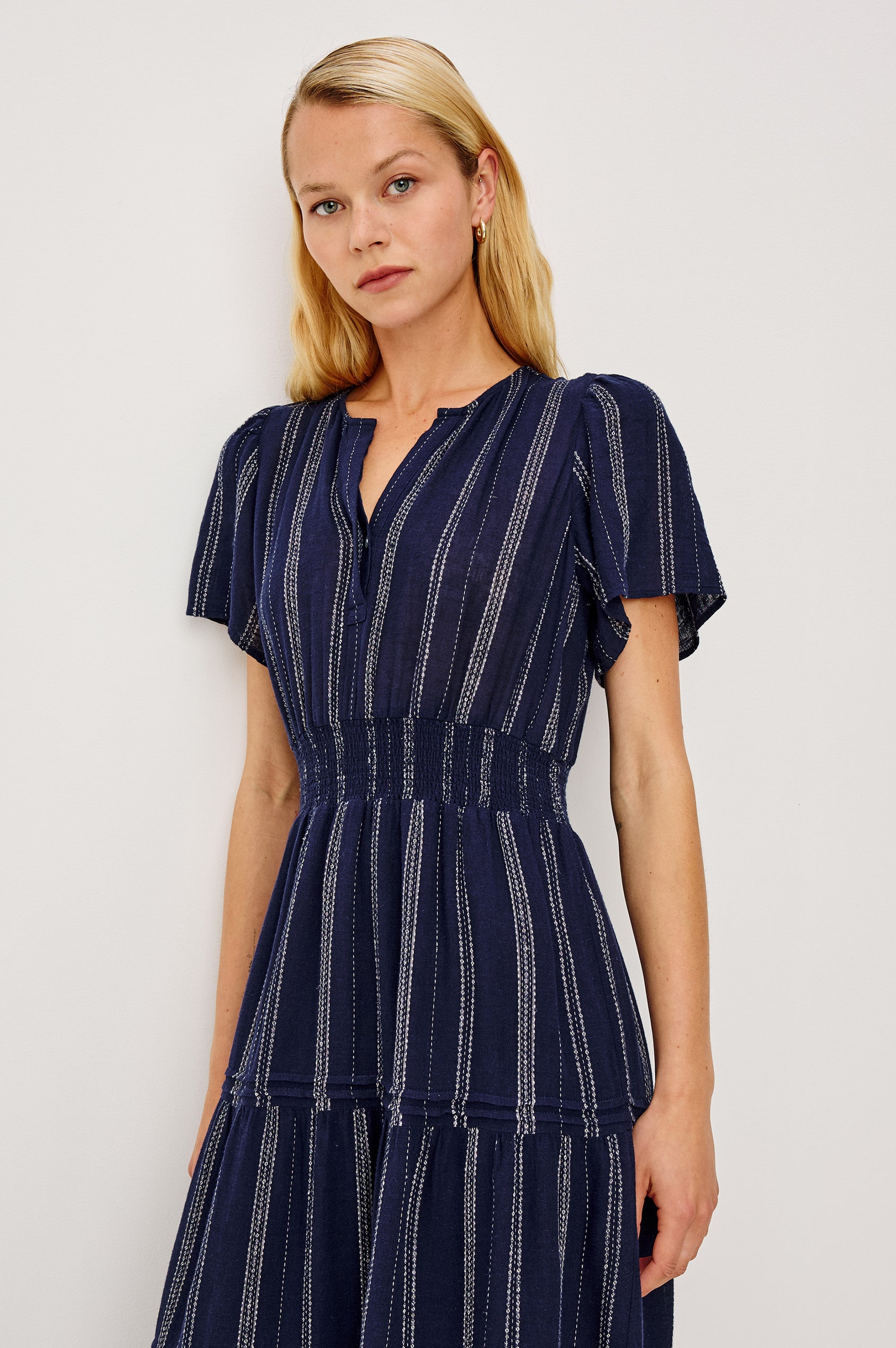 Rails | Cannes Dress - Marina Stripe | Premium Linen | Size XXS | Women's Dresses Rails | Cannes Dress - Marina Stripe | Premium Linen | Size XXS | Women's Dresses