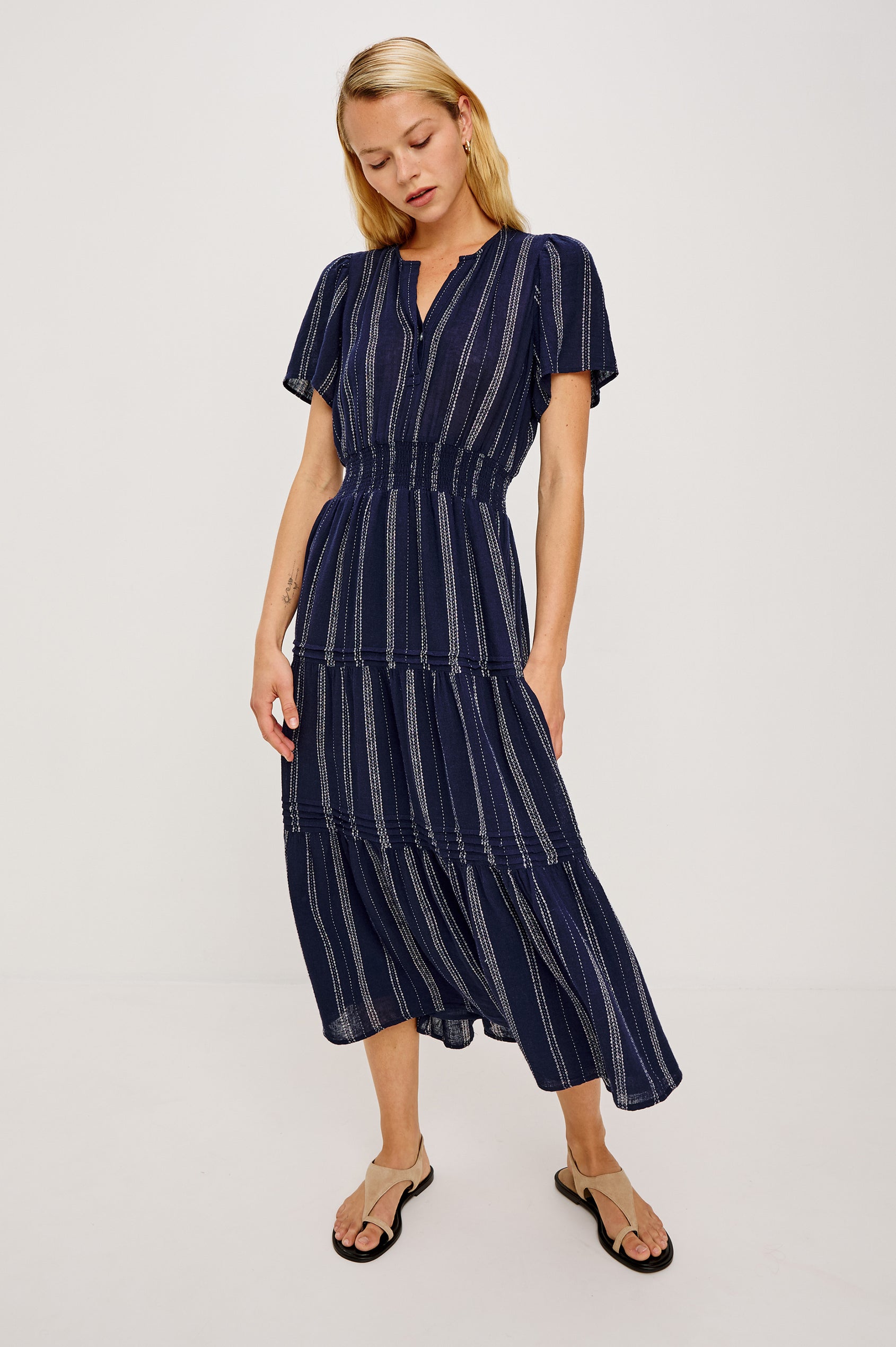 Rails | Cannes Dress - Marina Stripe | Premium Linen | Size XXS