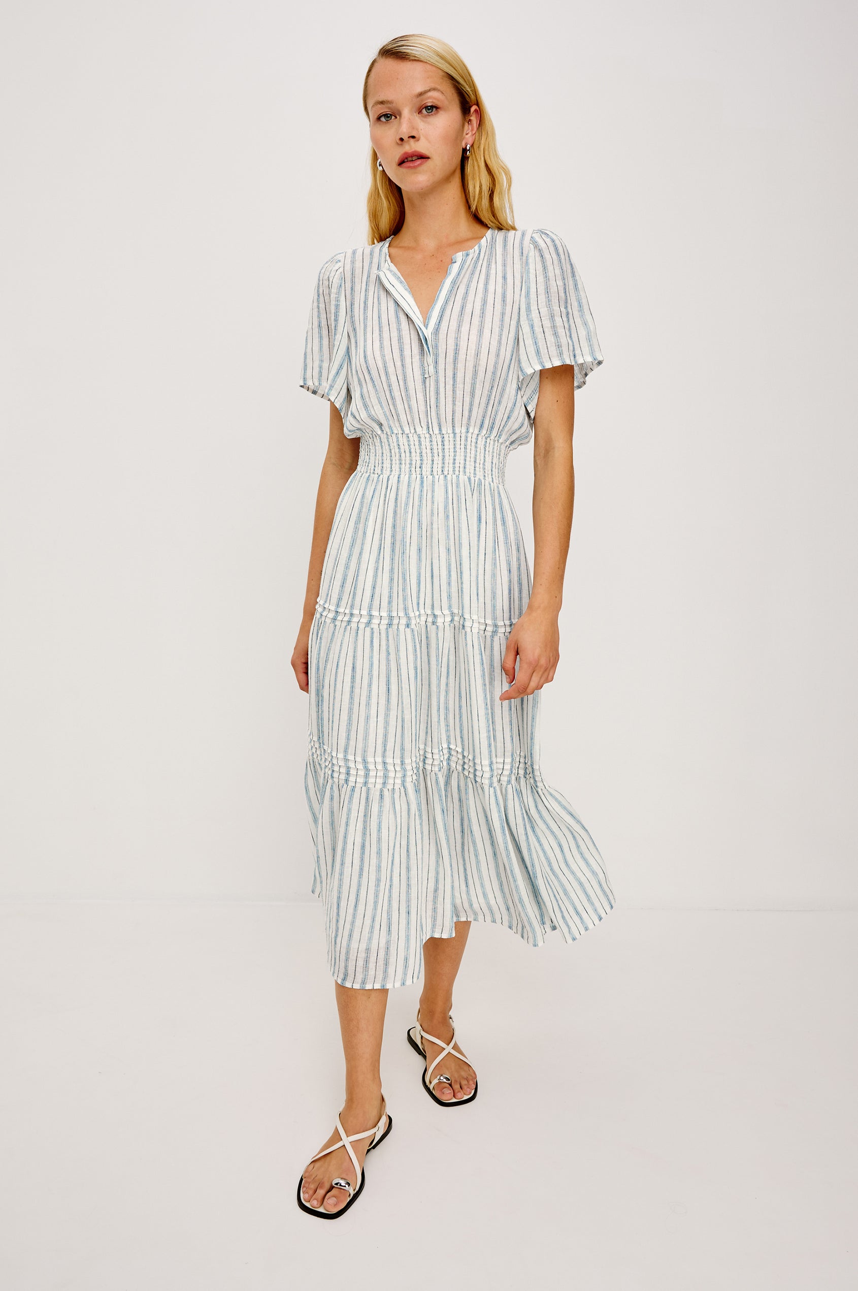 Rails | Cannes Dress - Windward Stripe | Premium Linen | Size XXL | Women's Dresses Rails | Cannes Dress - Windward Stripe | Premium Linen | Size XXL | Women's Dresses