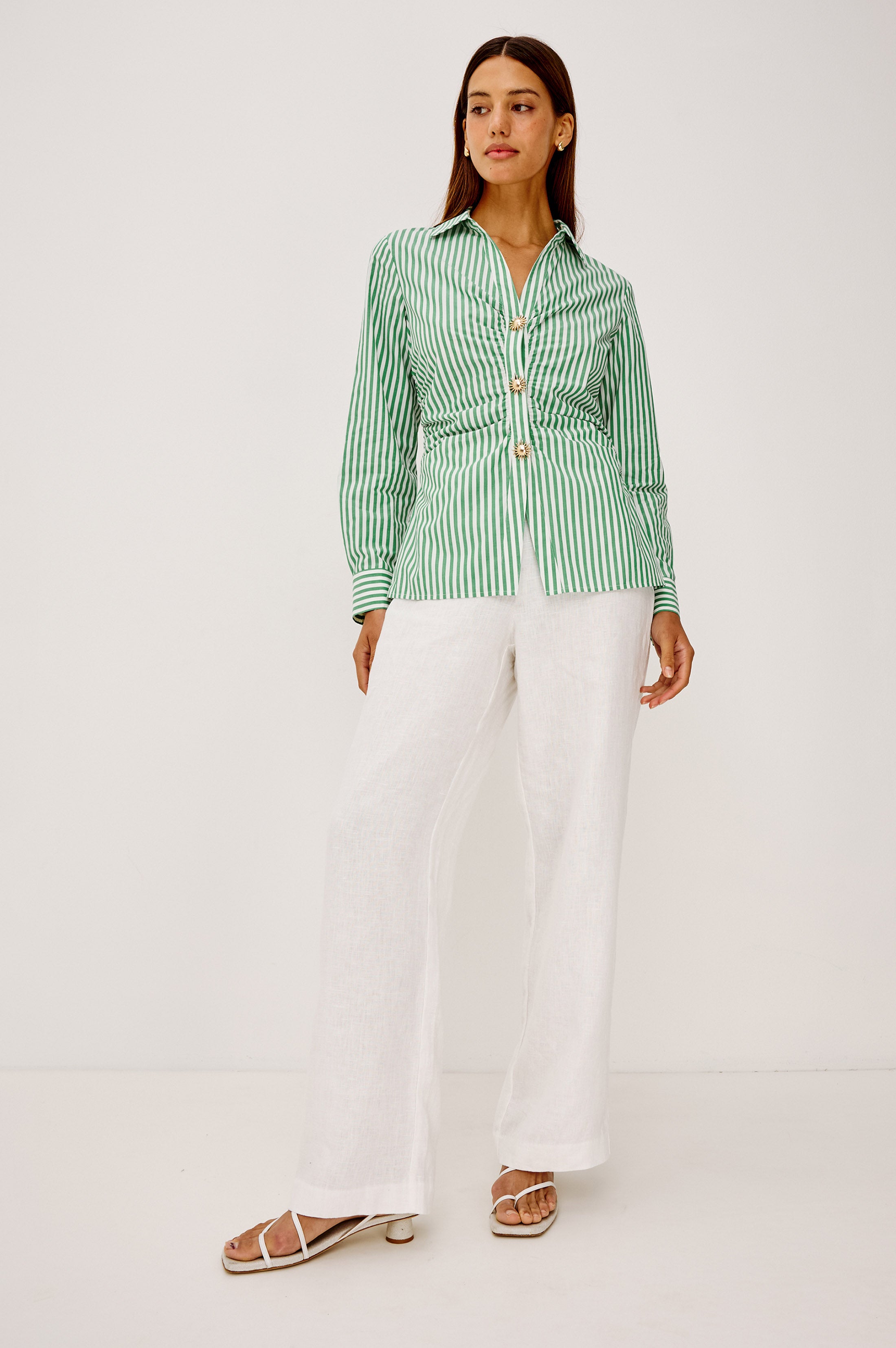 CARAYLN SHIRT - EMERALD STRIPE – Rails