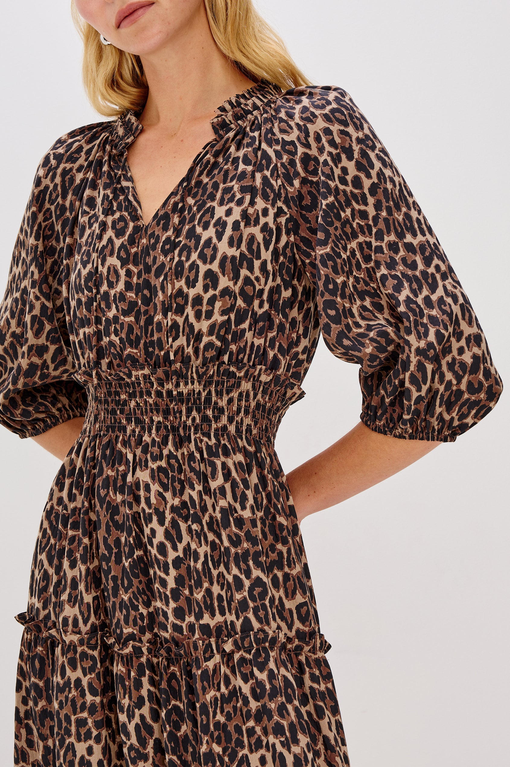 Rails Women's Caterine Leopard Print Tiered Maxi Dress - Brown Nala - Size Small Rails Women's Caterine Leopard Print Tiered Maxi Dress - Brown Nala - Size Small