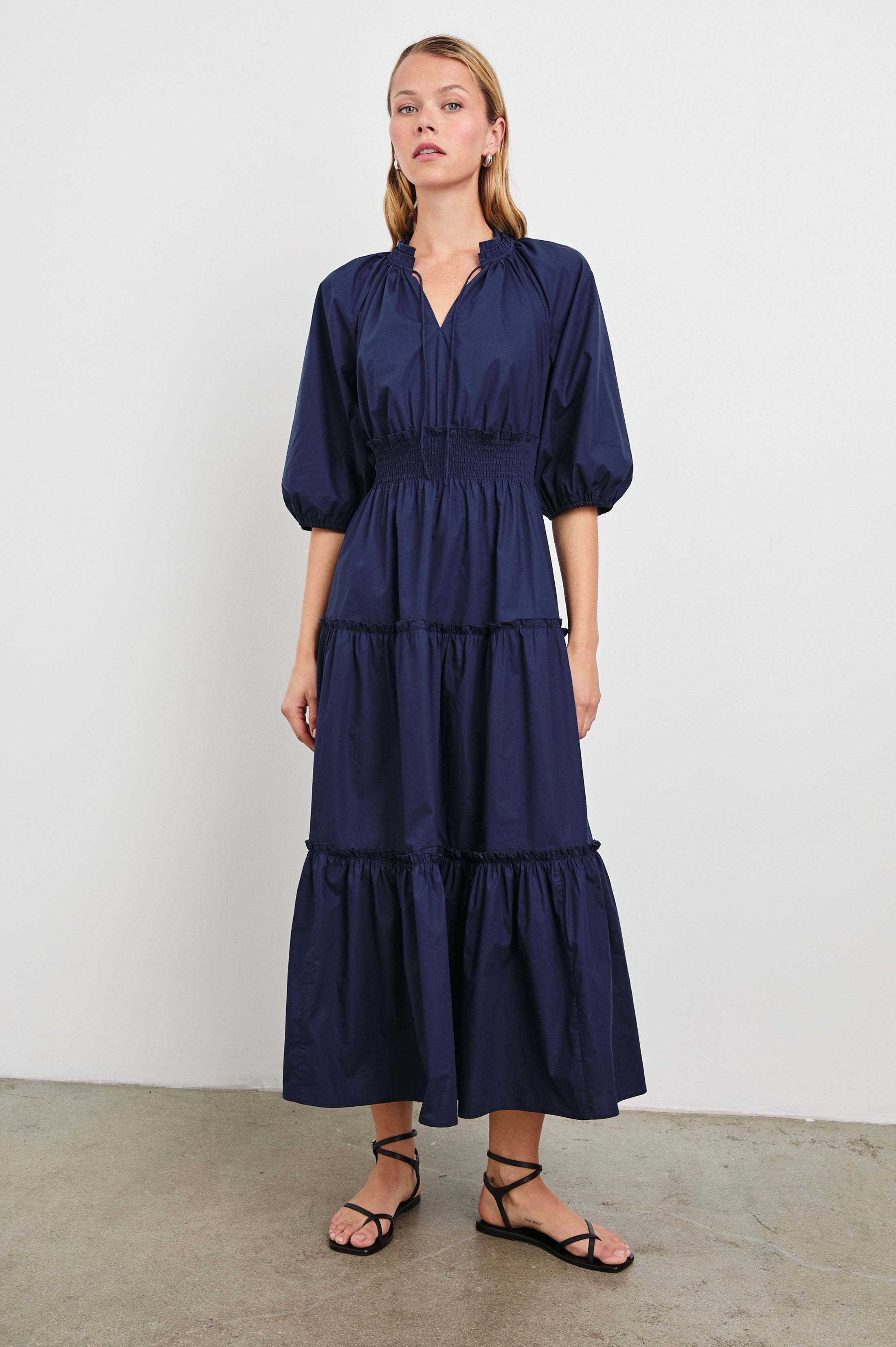 Rails | Caterine Dress - Navy | Premium Cotton | Size XXS Rails | Caterine Dress - Navy | Premium Cotton | Size XXS
