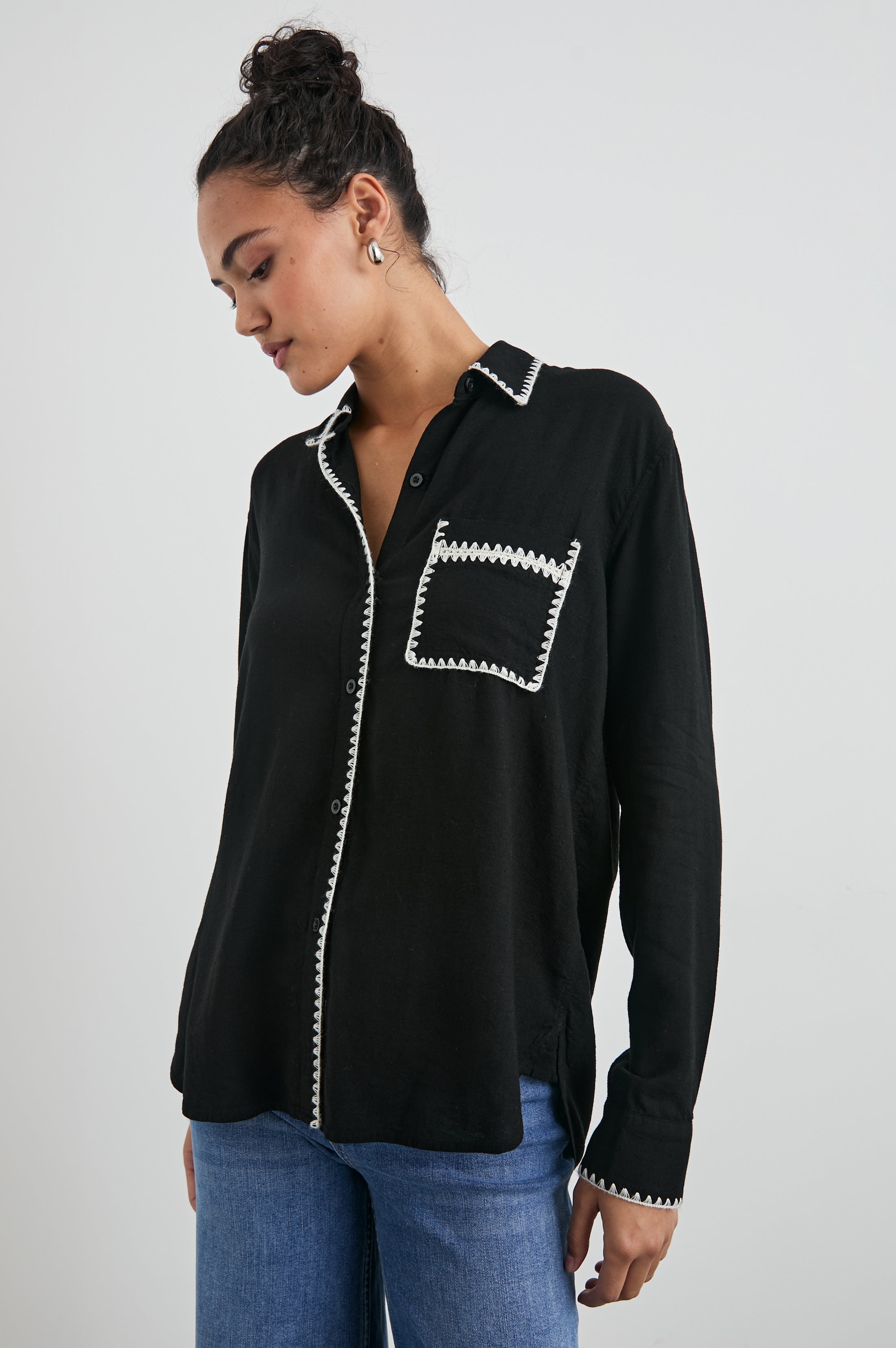 トップス andmary Luca stitch tops black Stitch | Lilo & Stitch Top | EMP