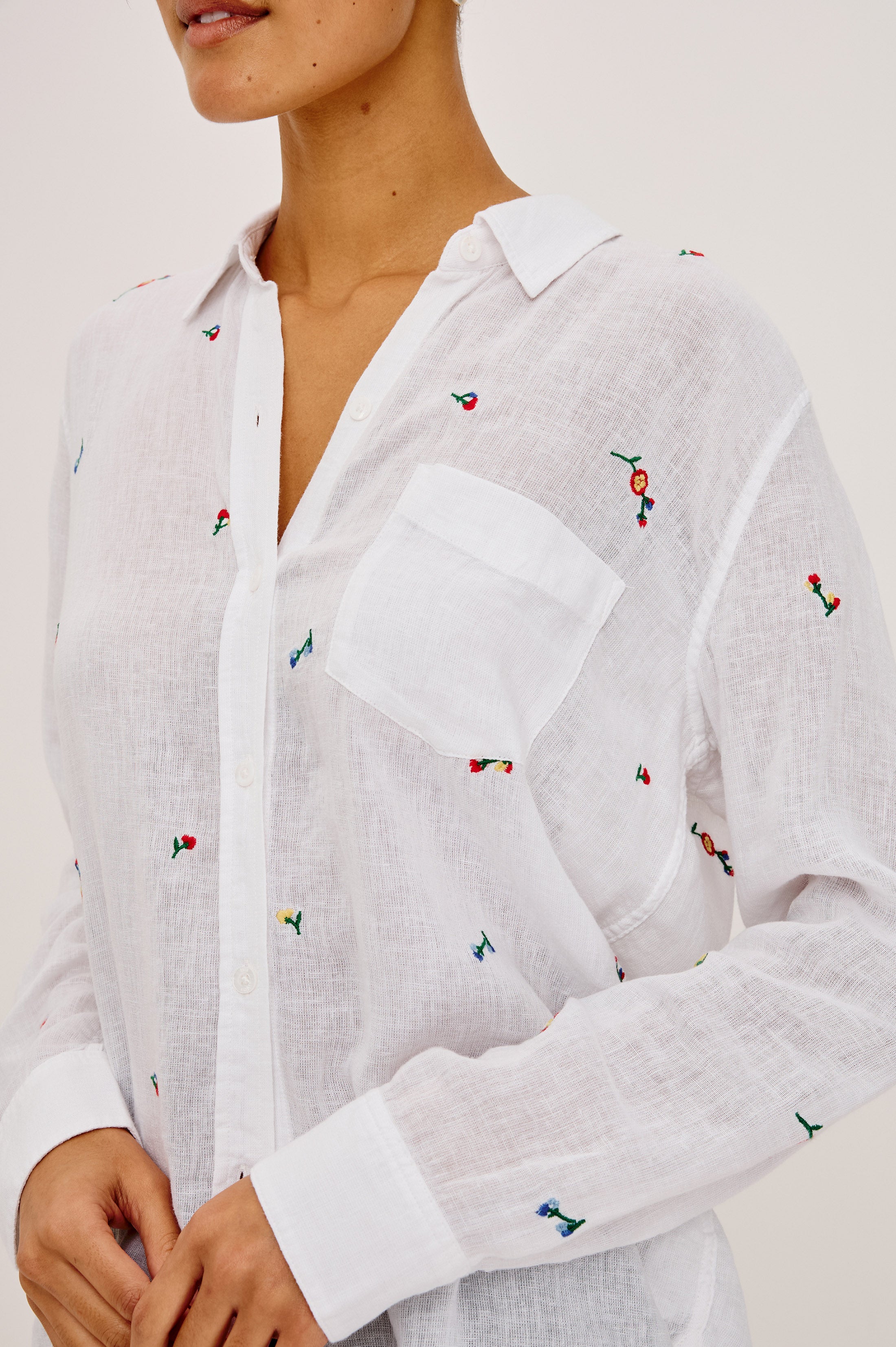 CHARLI SHIRT - WILDFLOWER EMBROIDERY – Rails