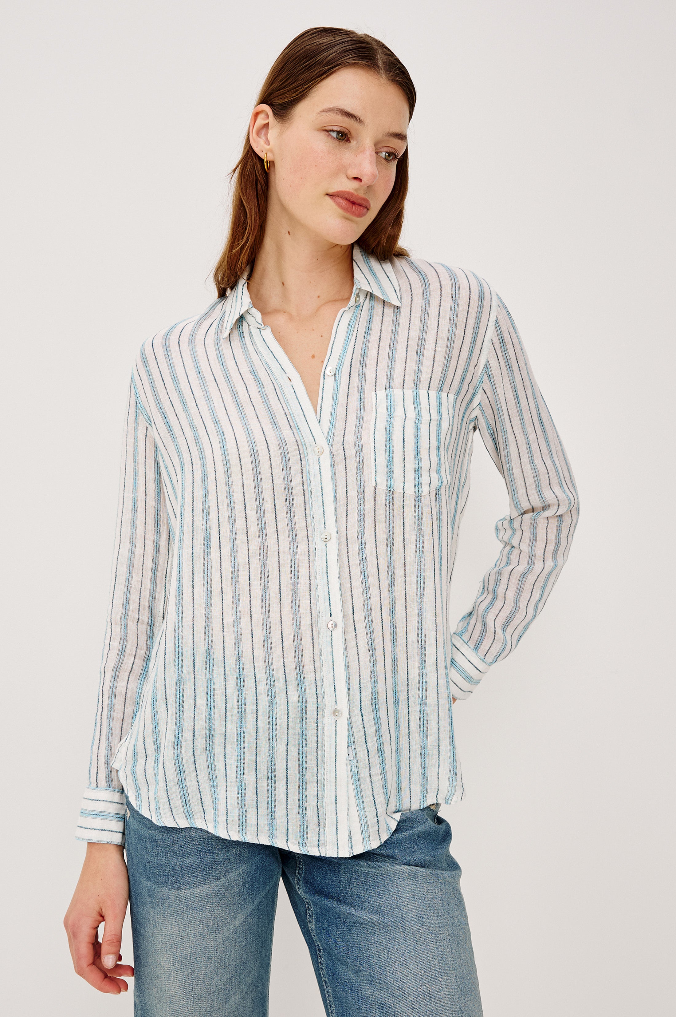 CHARLI SHIRT - WINDWARD STRIPE – Rails