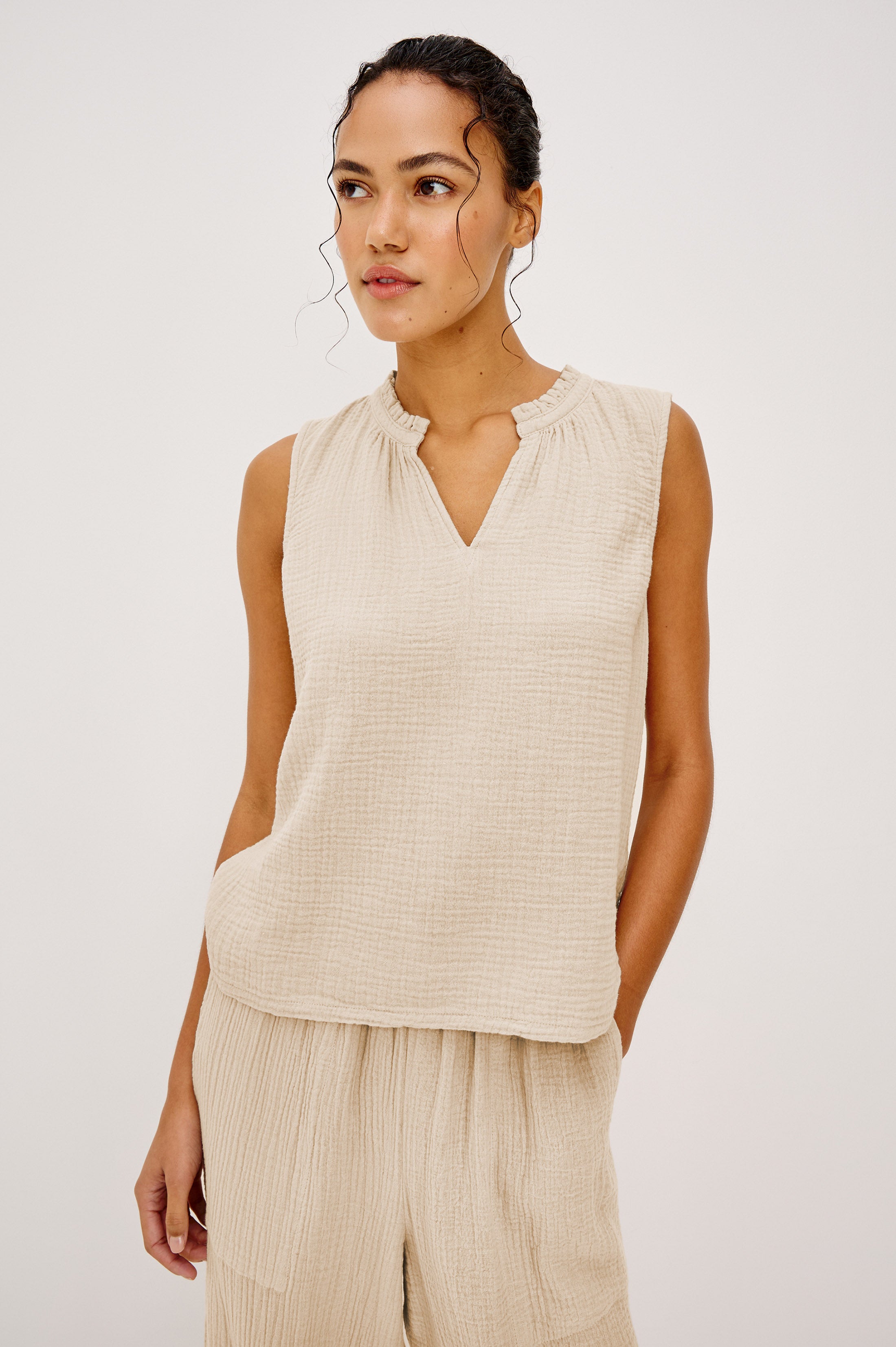 CHRISTY TOP - FLAX – Rails