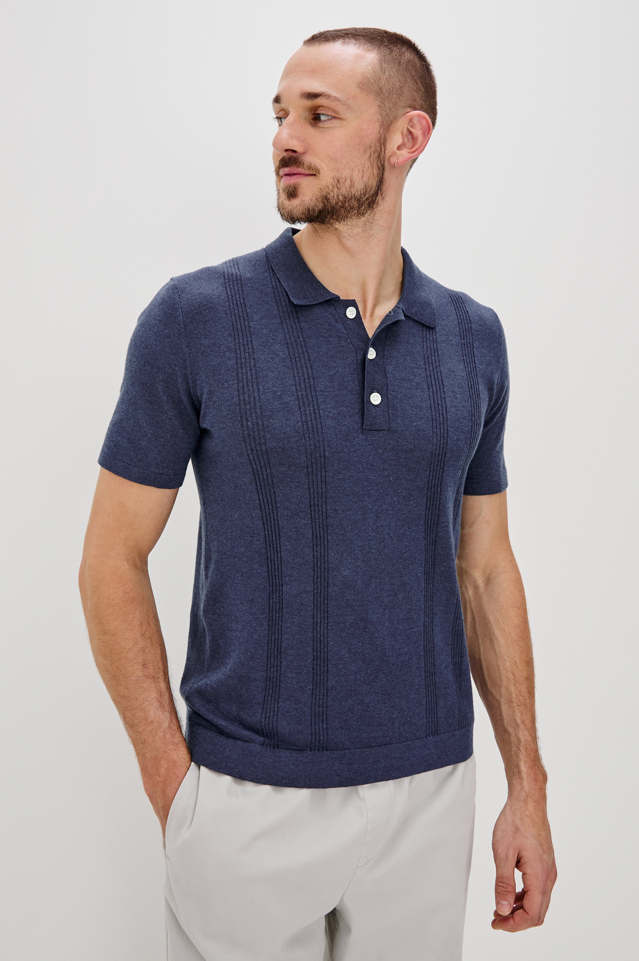 CILLIAN POLO SHIRT INDIGO DENIM