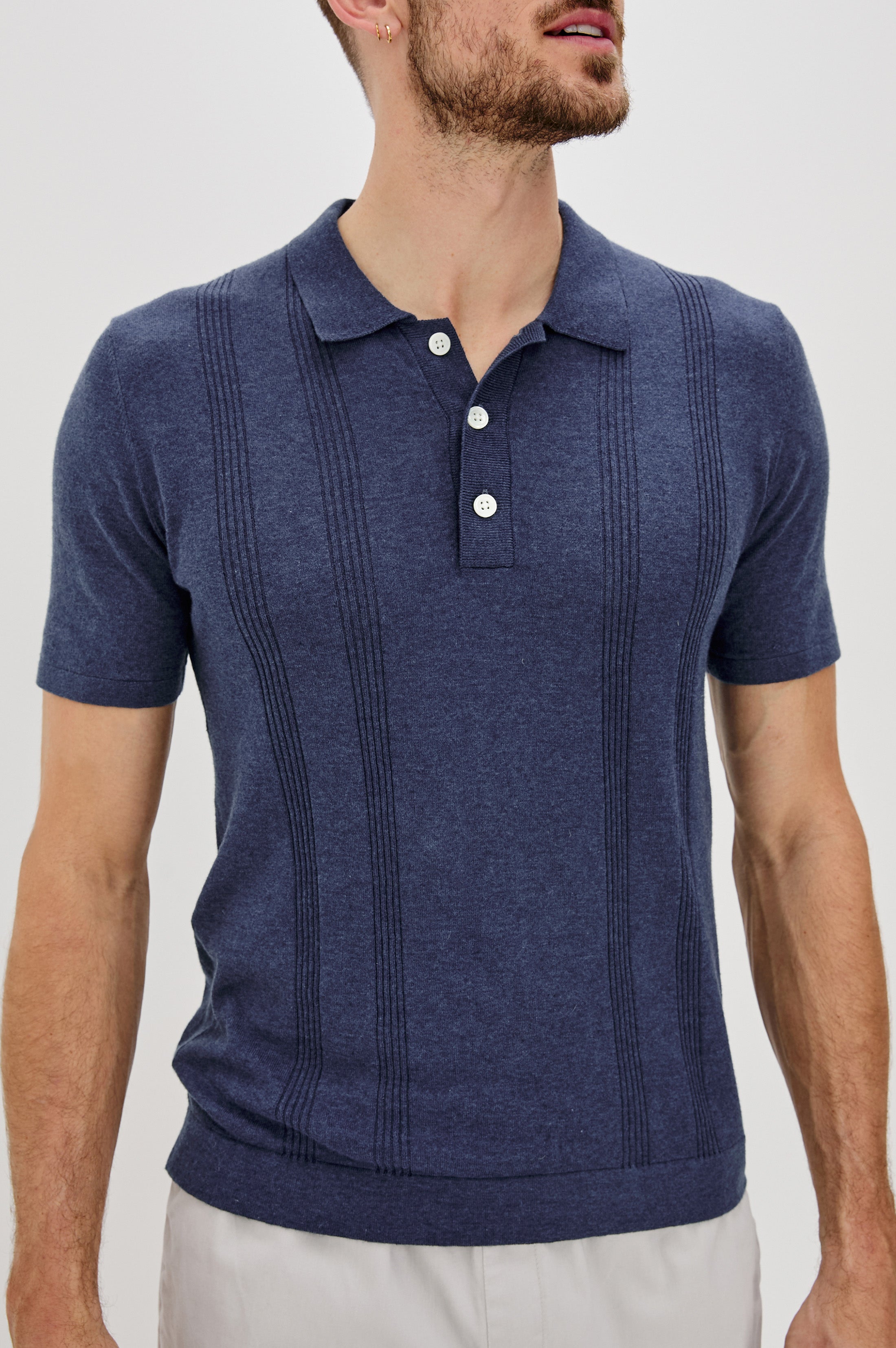 CILLIAN POLO SHIRT - INDIGO DENIM – Rails
