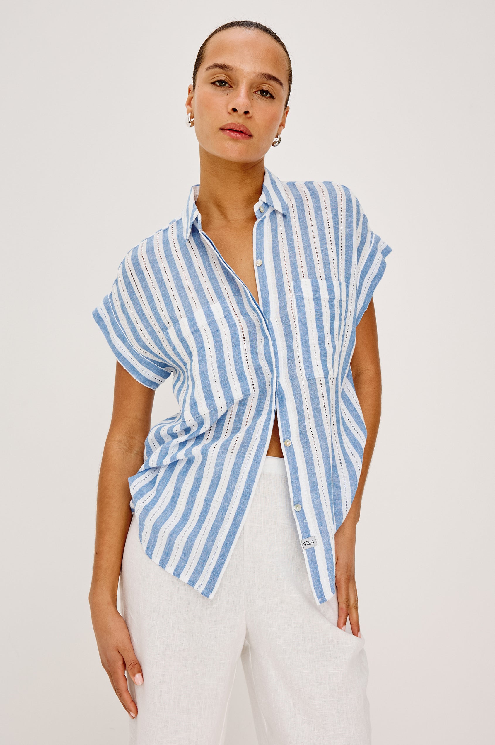 Rails Women's Cito Shirt - Blue - Size XS