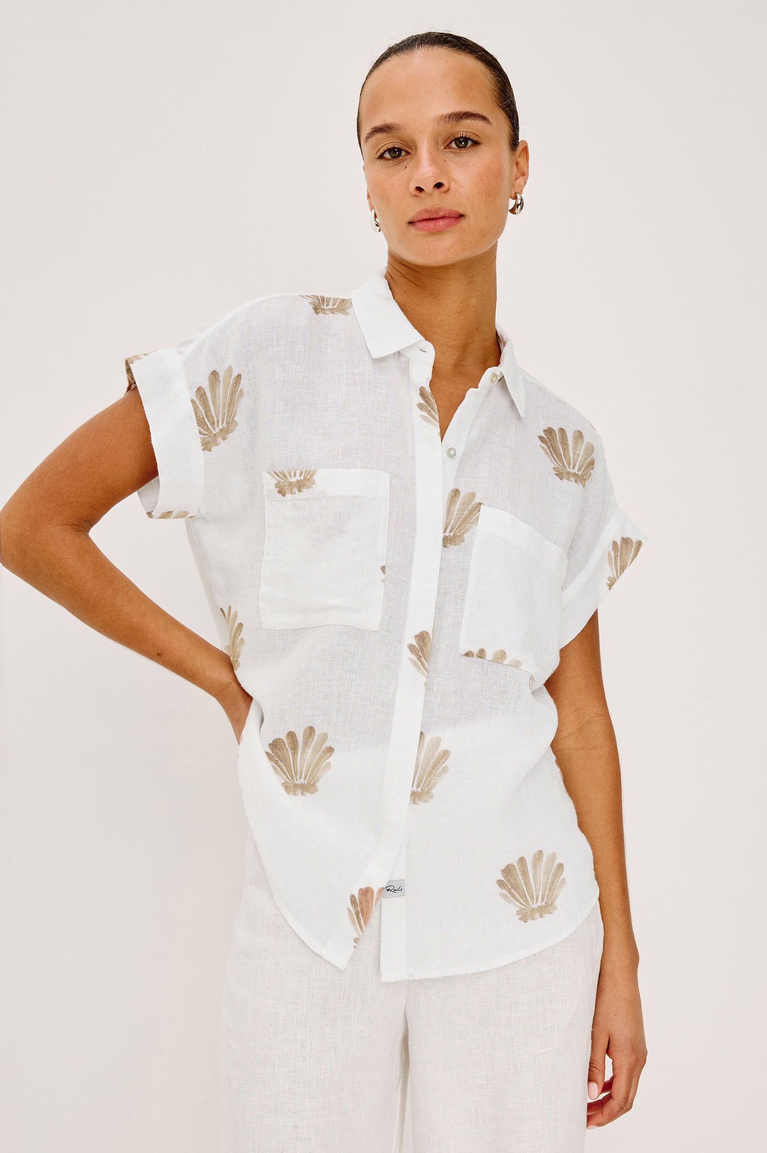 CITO SHIRT - TAUPE SEASHELLS