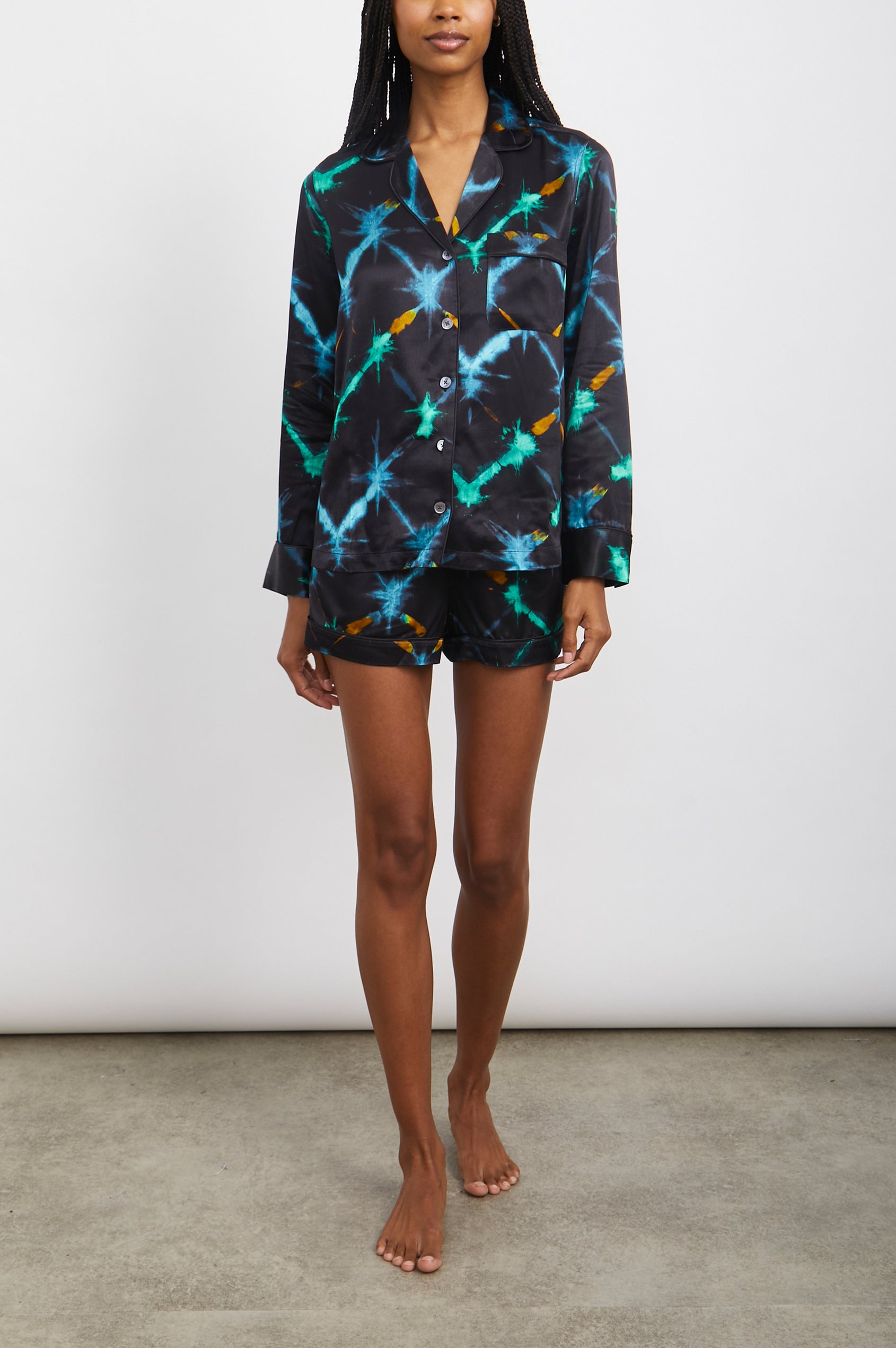 CLARISE-BLACK-NEON-IKAT-FULL FRONT BODY