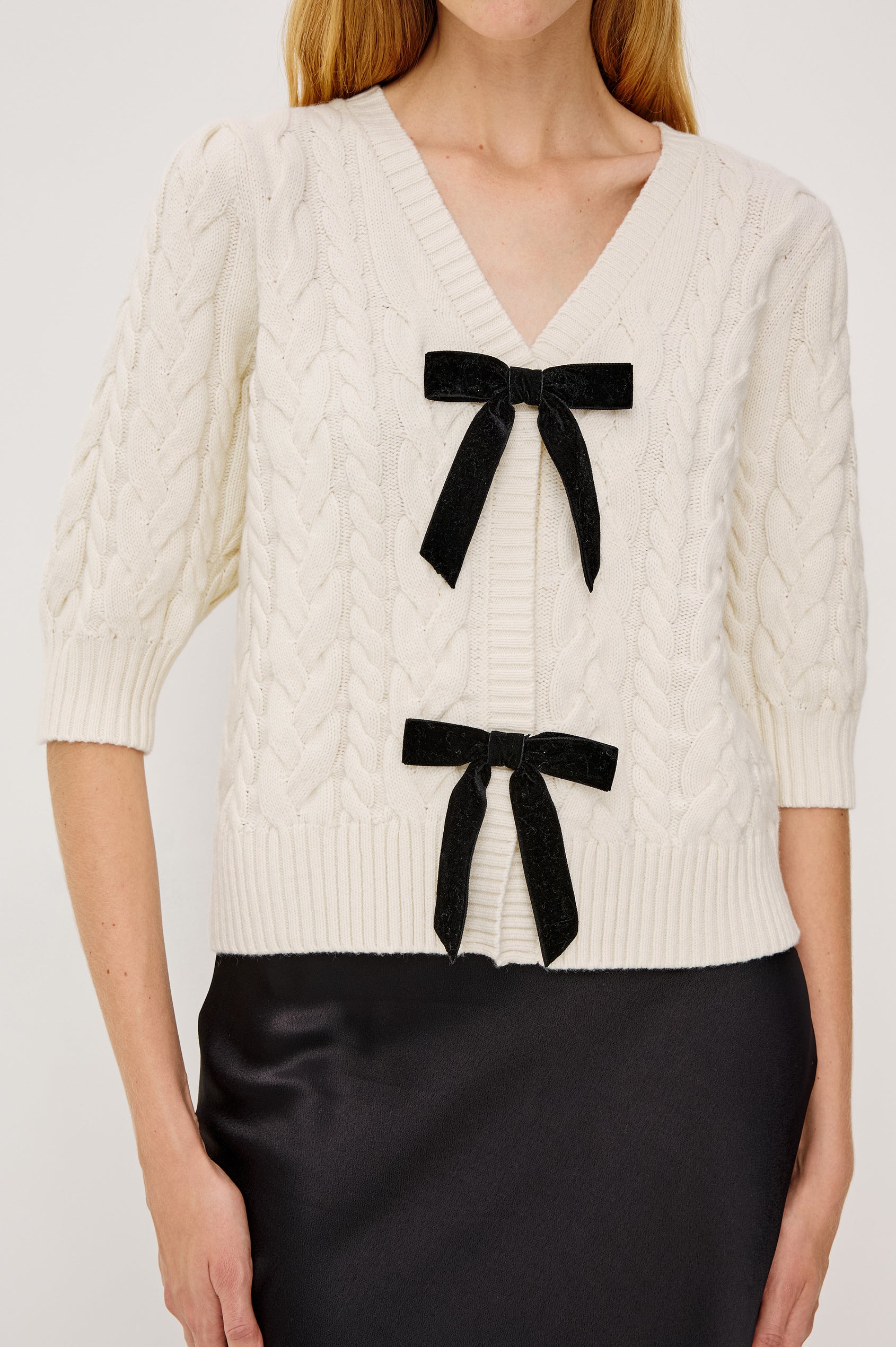 CLARISSA SWEATER - IVORY CABLES
