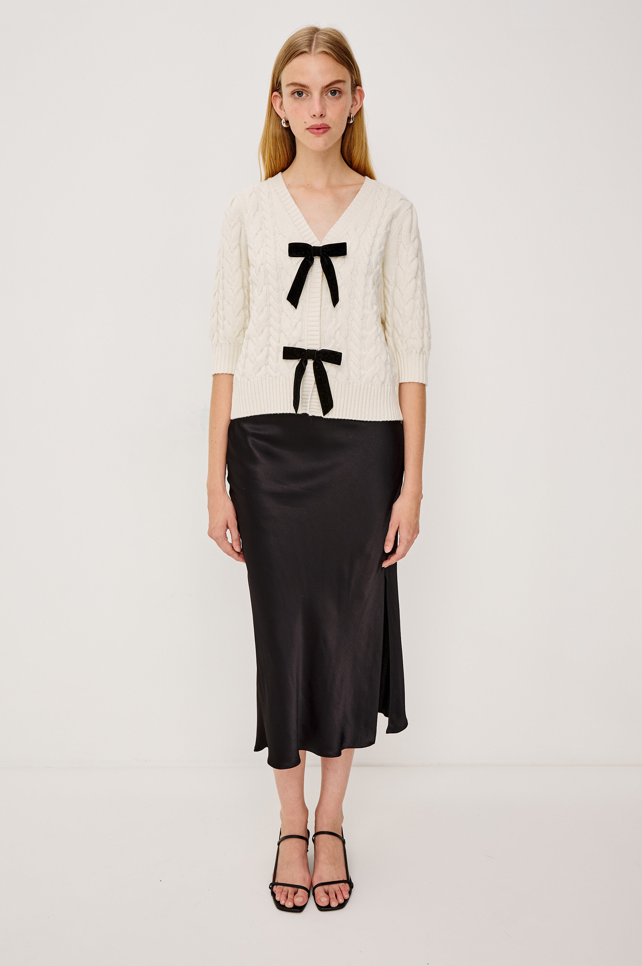 CLARISSA SWEATER - IVORY CABLES – Rails