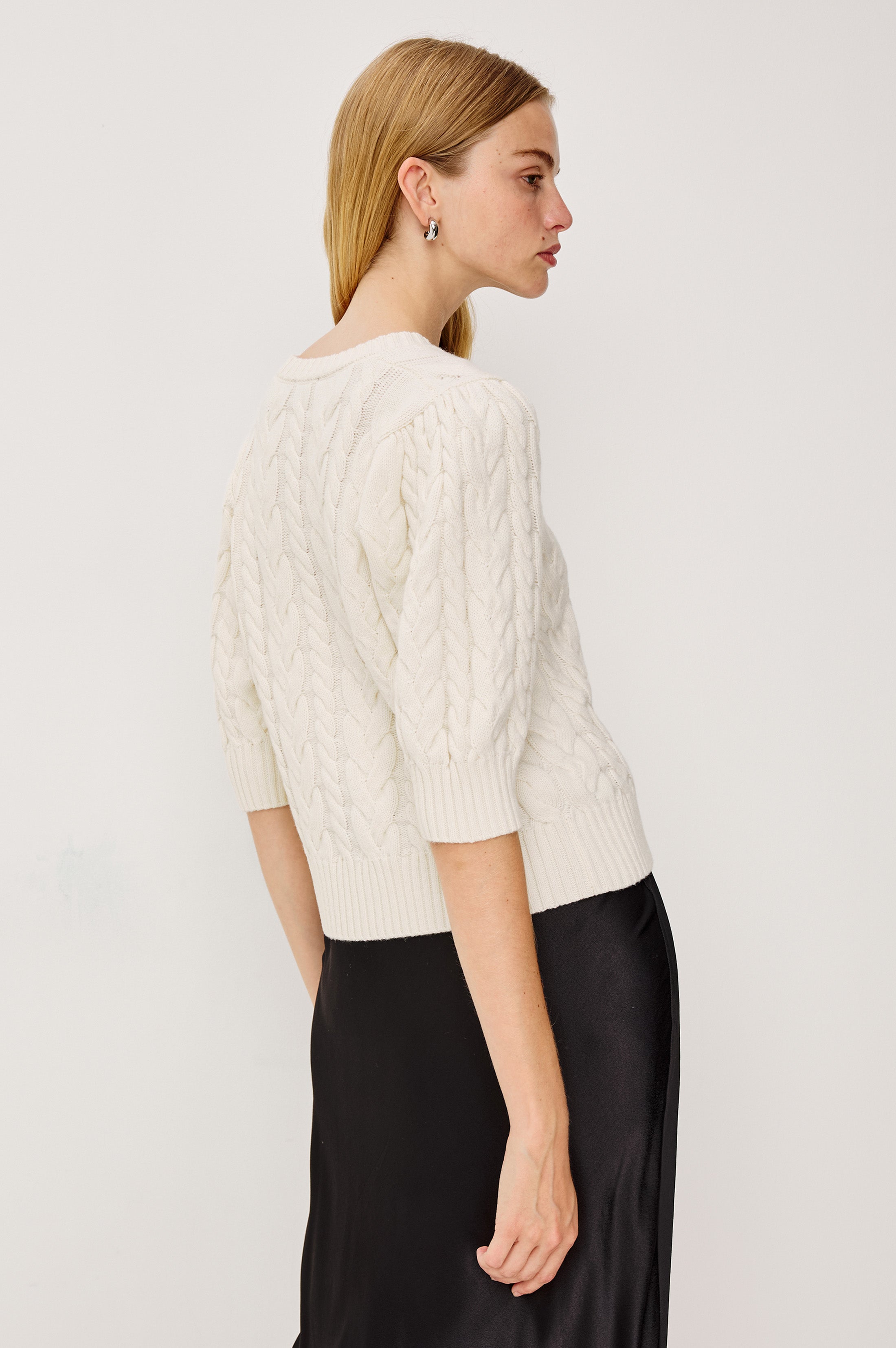 CLARISSA SWEATER - IVORY CABLES – Rails